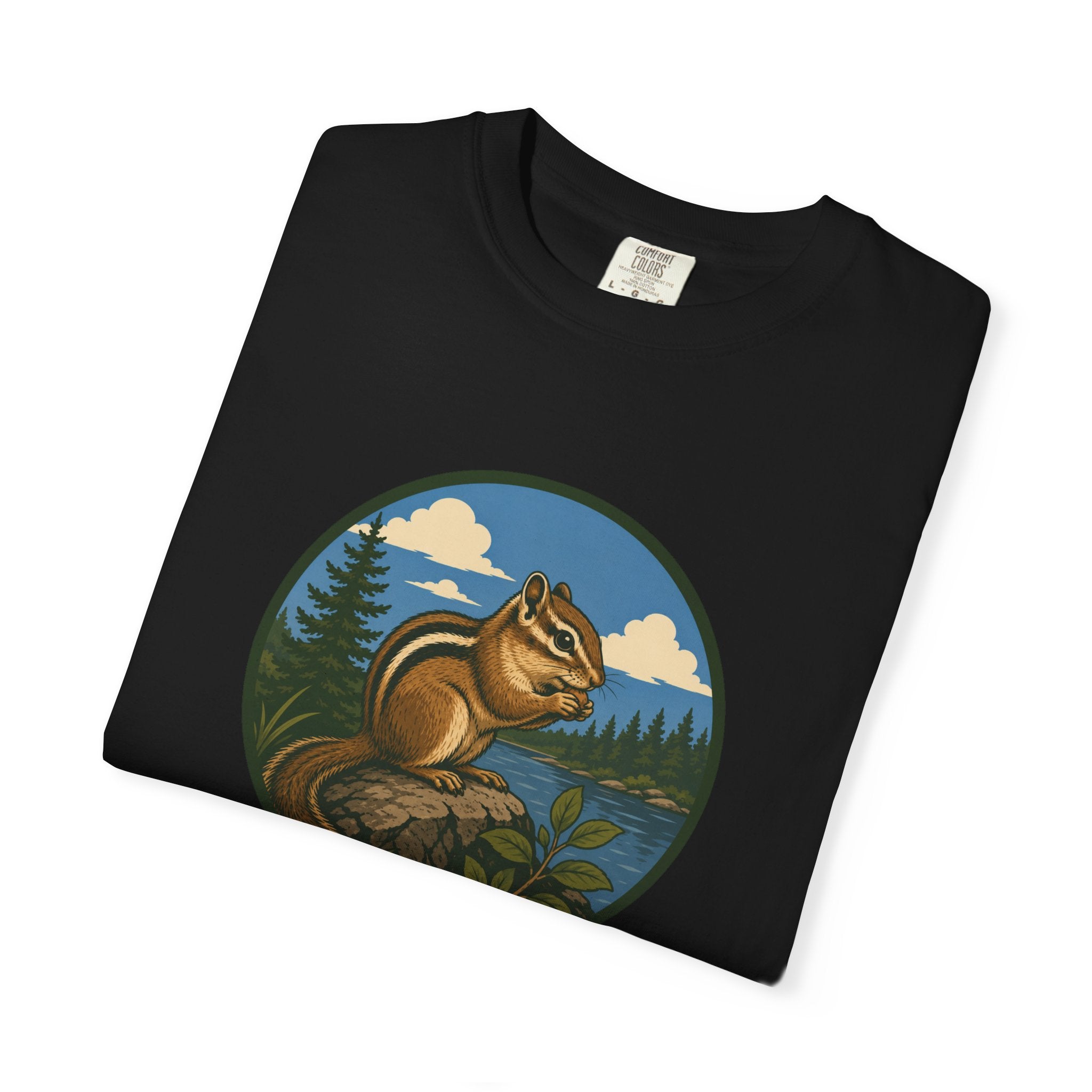 Chipmunk Nature T‑Shirt — Outdoorsy Woodland Wildlife Graphic Tee