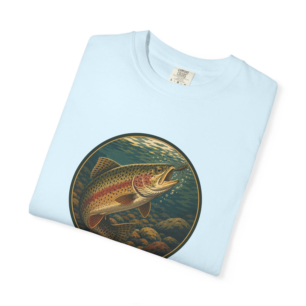 Rainbow Trout Circle Graphic T-Shirt