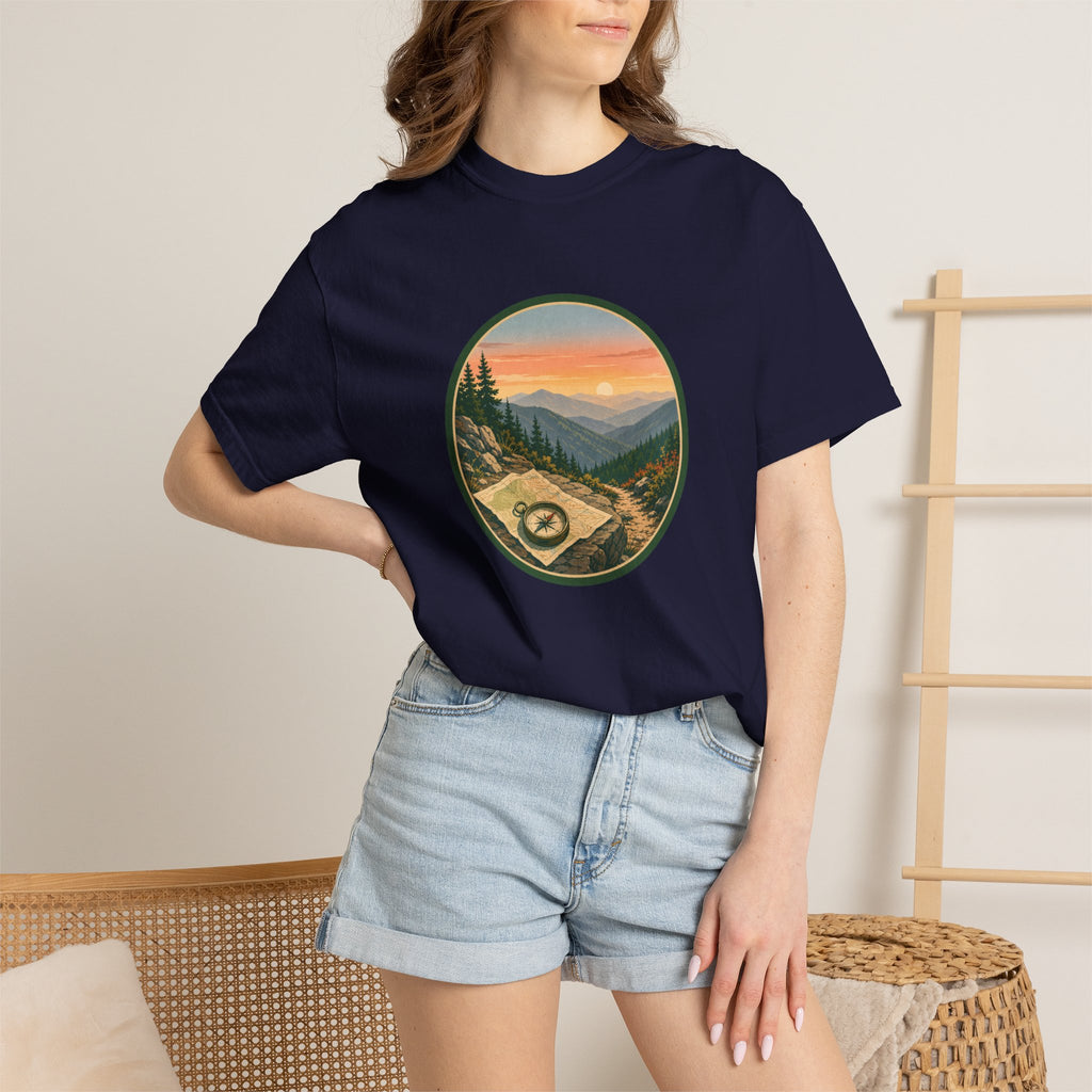 Mountain Hiking T-Shirt — Scenic Trail Vintage Nature Tee