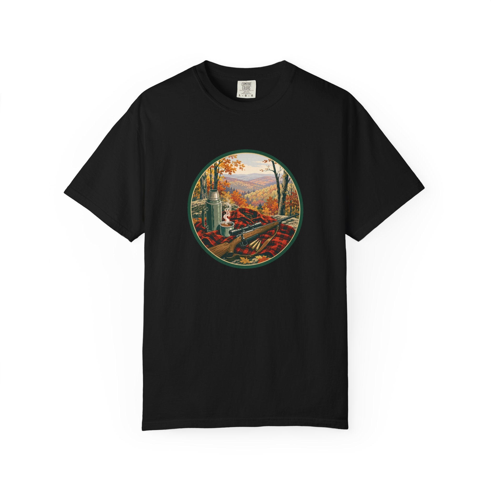 Autumn Hunt Scenic T-Shirt — Vintage Mountain Fall Landscape Tee