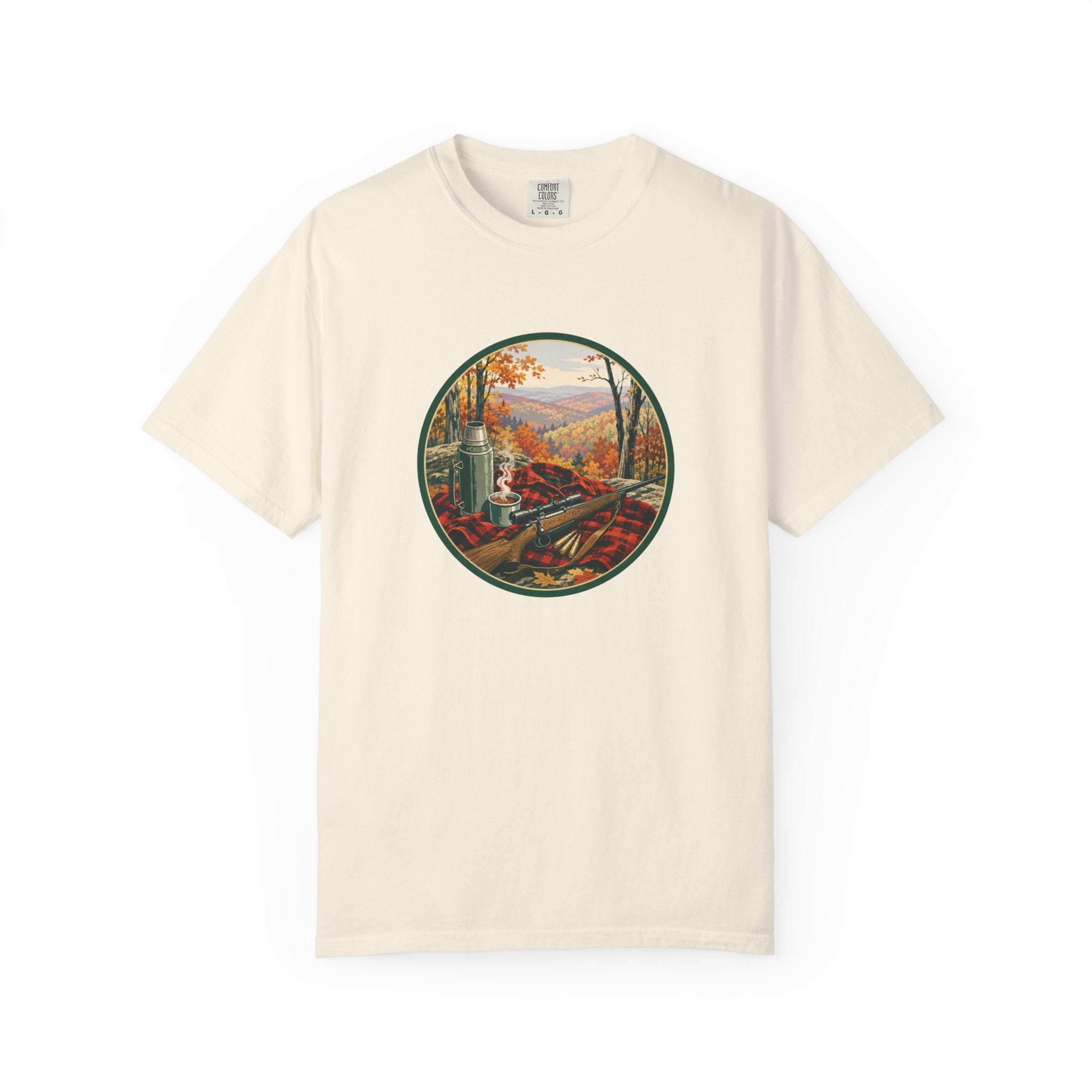 Autumn Hunt Scenic T-Shirt — Vintage Mountain Fall Landscape Tee