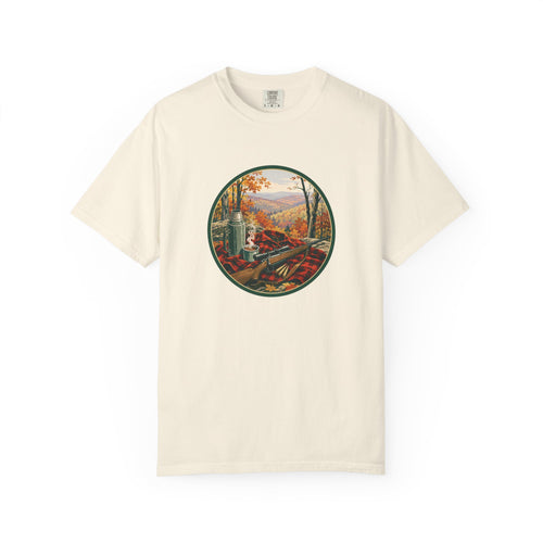 Autumn Hunt Scenic T-Shirt — Vintage Mountain Fall Landscape Tee