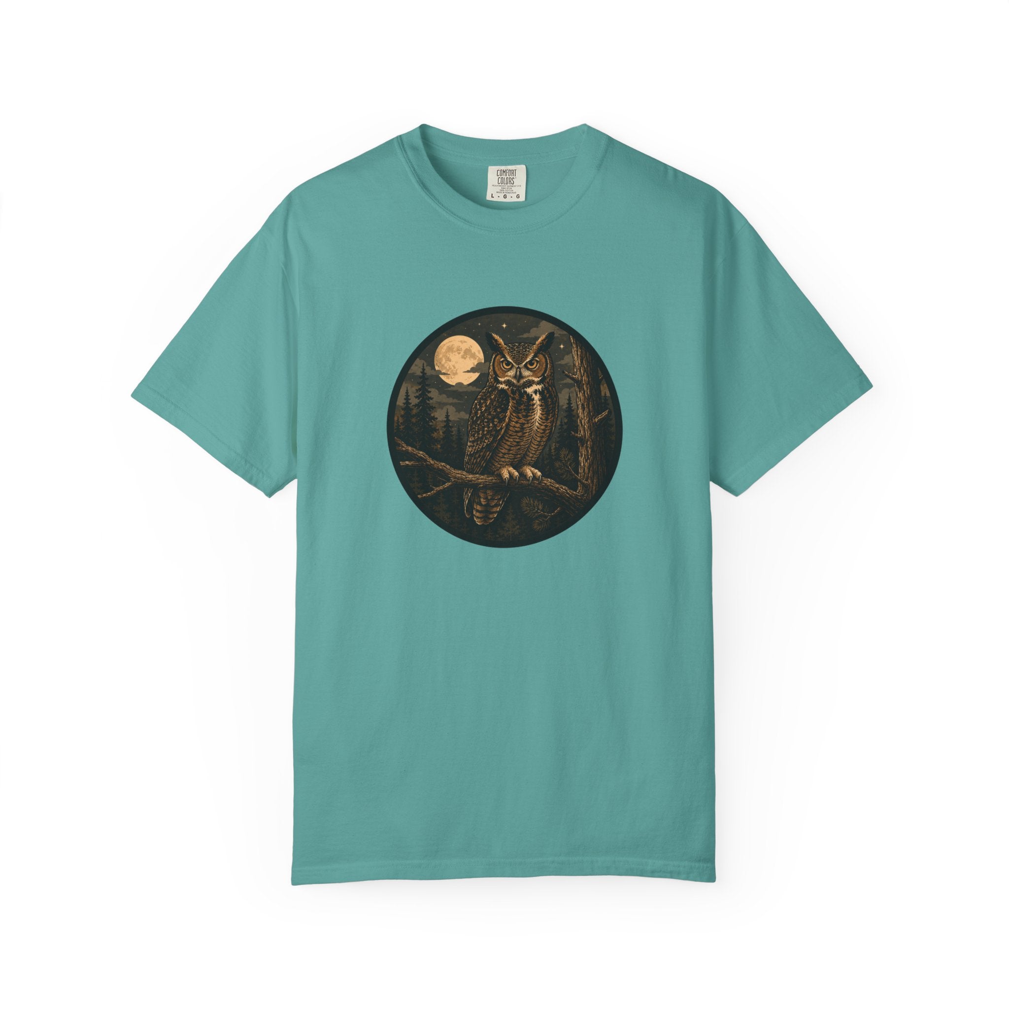 Owl Moon T-Shirt — Vintage Night Forest Graphic