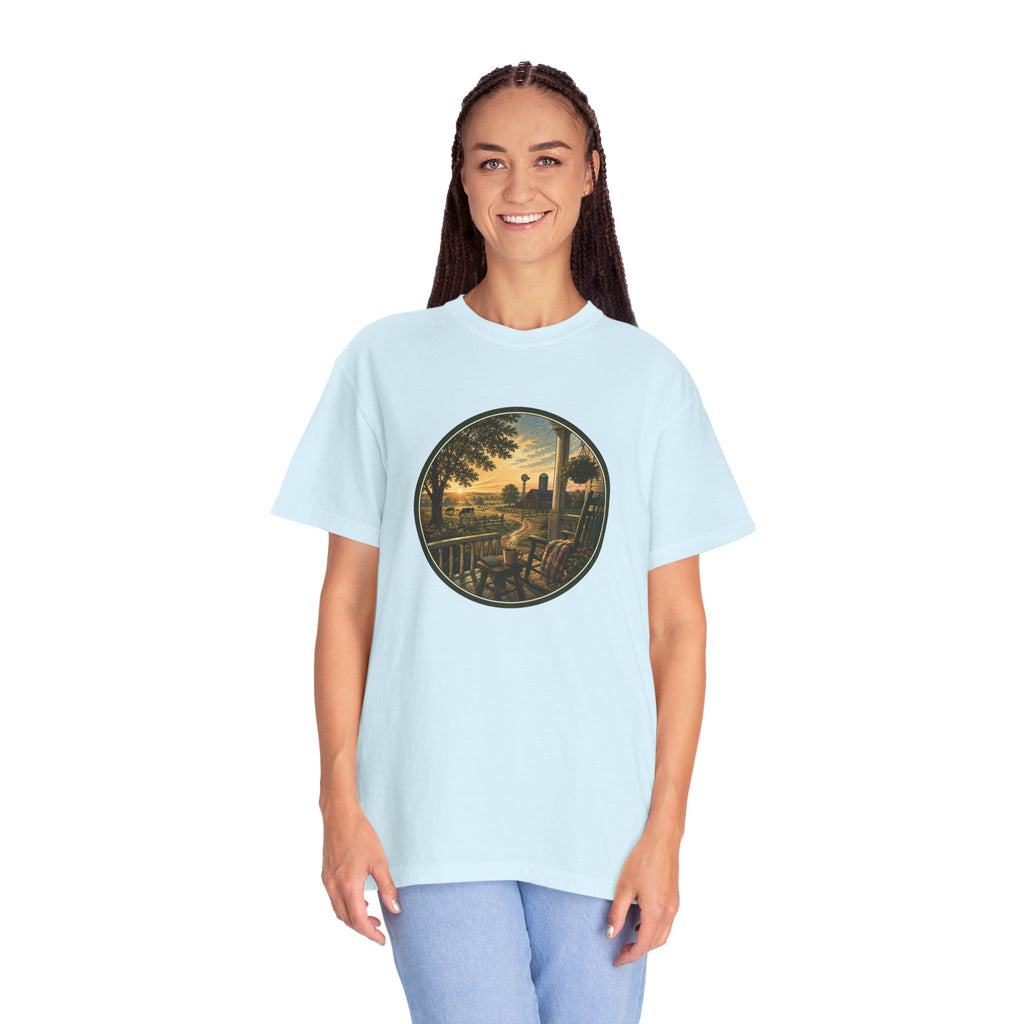 Front Porch Farmland Sunset T-Shirt