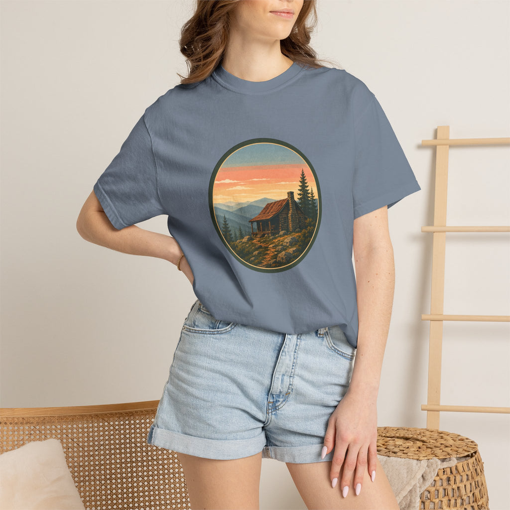 Sunset Cabin Mountain T-Shirt