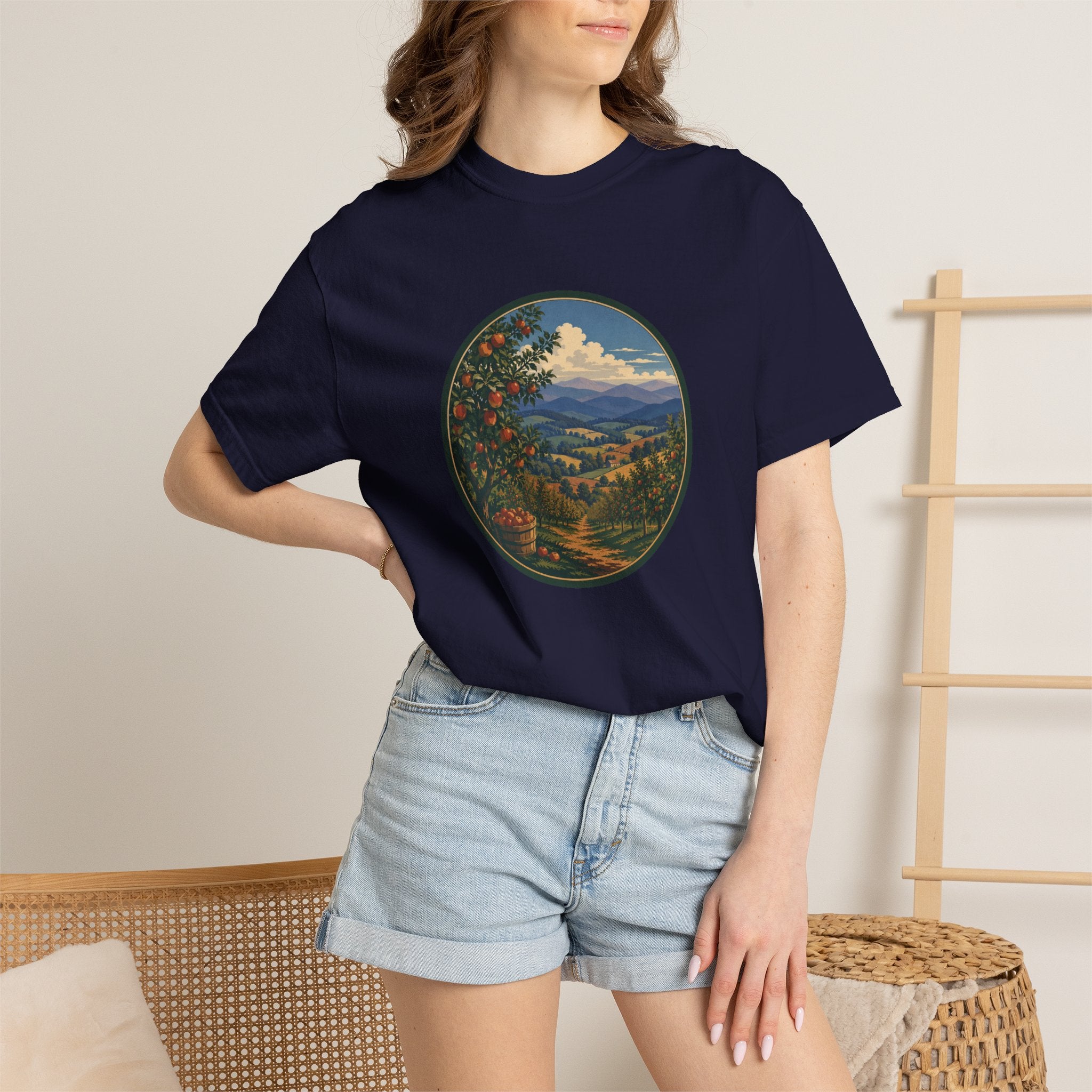 Scenic Apple Orchard Landscape T-Shirt