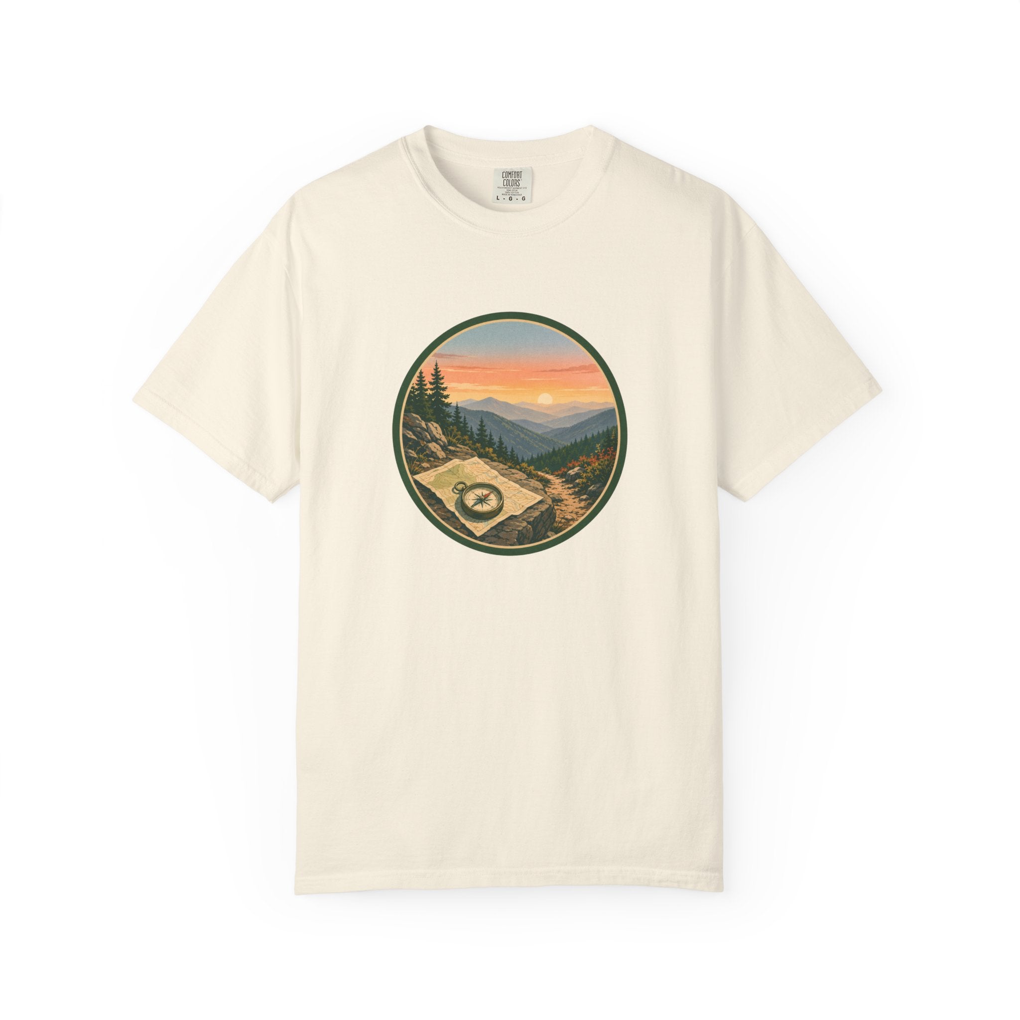 Mountain Hiking T-Shirt — Scenic Trail Vintage Nature Tee