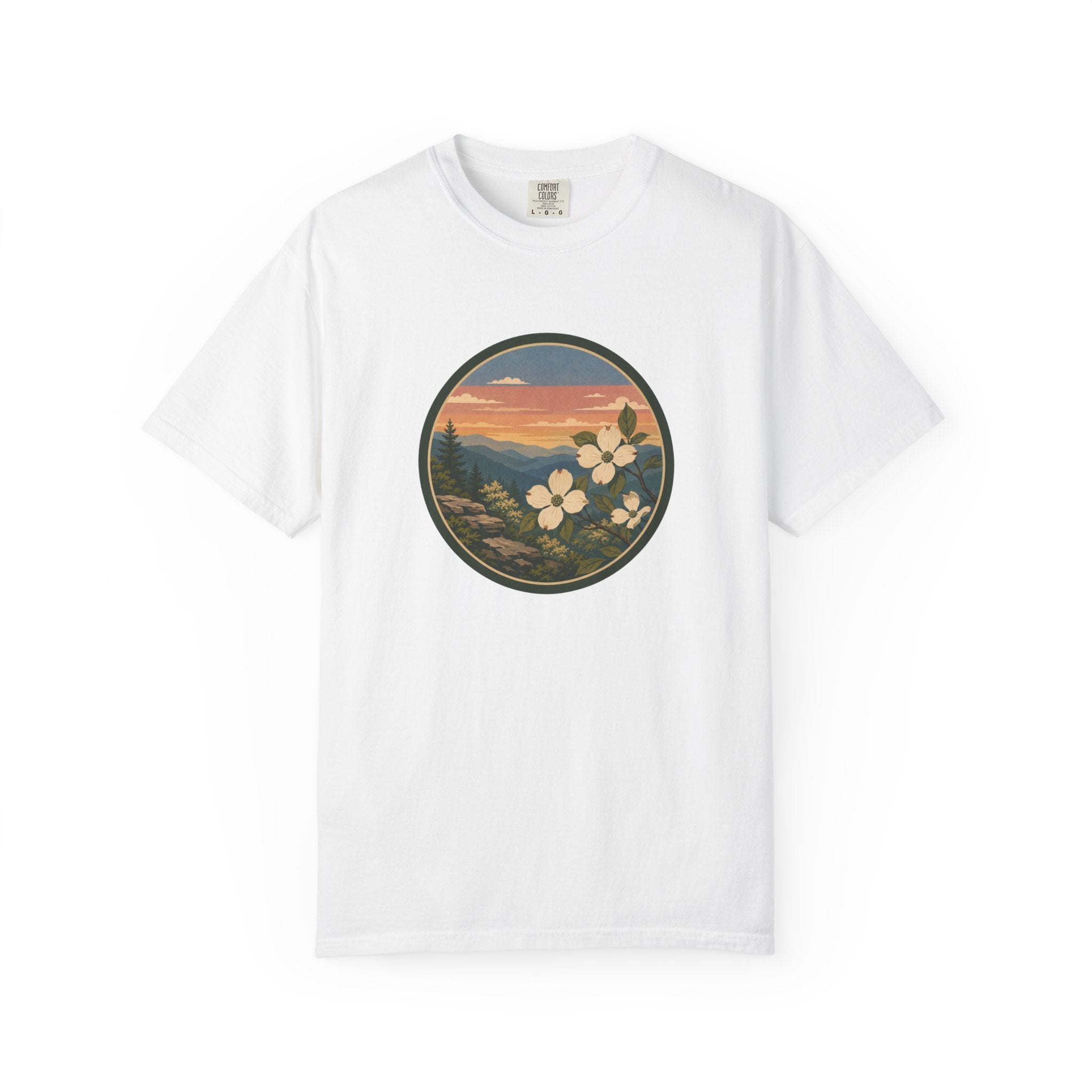 Scenic Dogwood Bloom Sunset T-Shirt