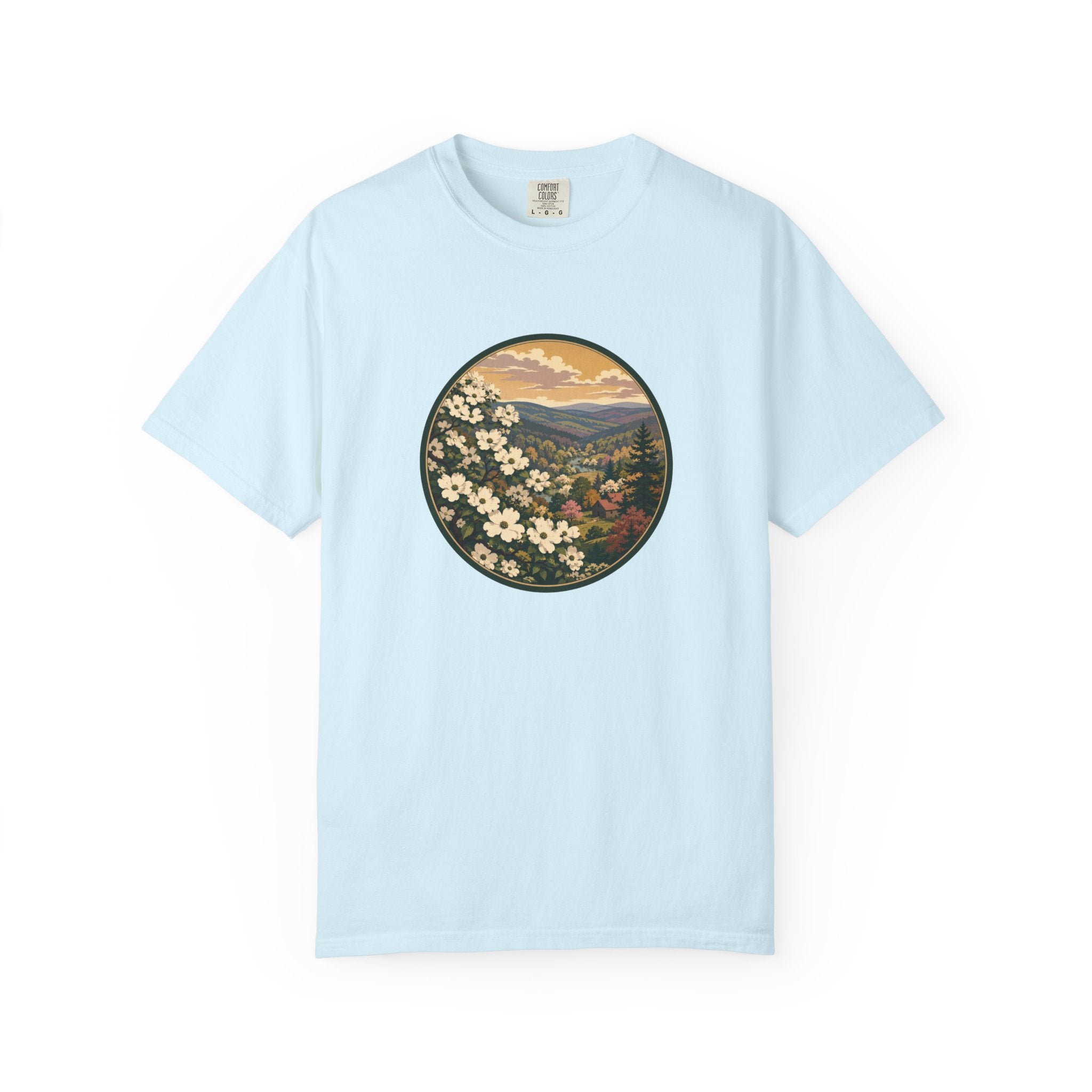 Blue Ridge Blooms T-Shirt — Vintage Wildflower Scenic Tee