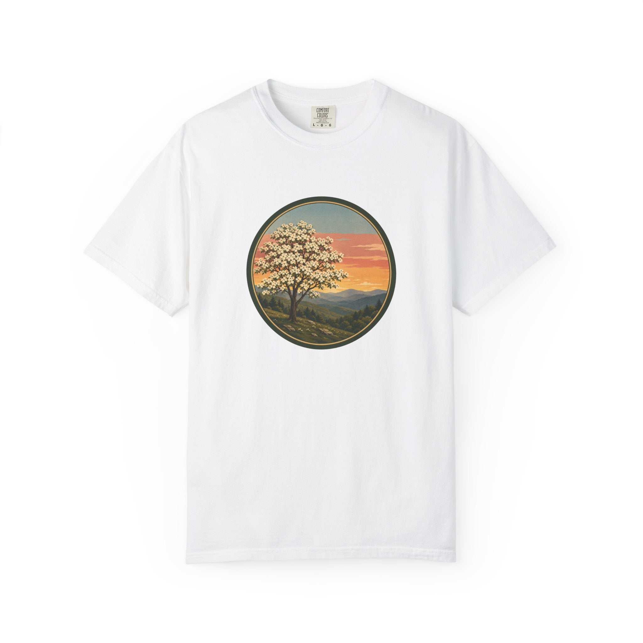 Vintage Sunset Dogwood Tree T-Shirt