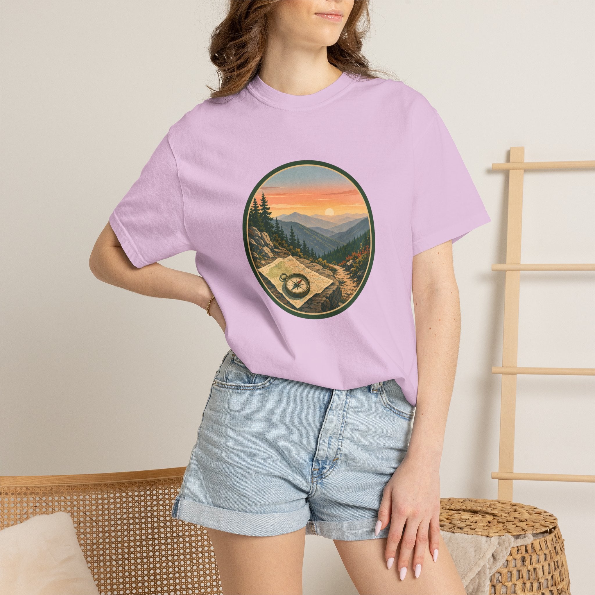 Mountain Hiking T-Shirt — Scenic Trail Vintage Nature Tee