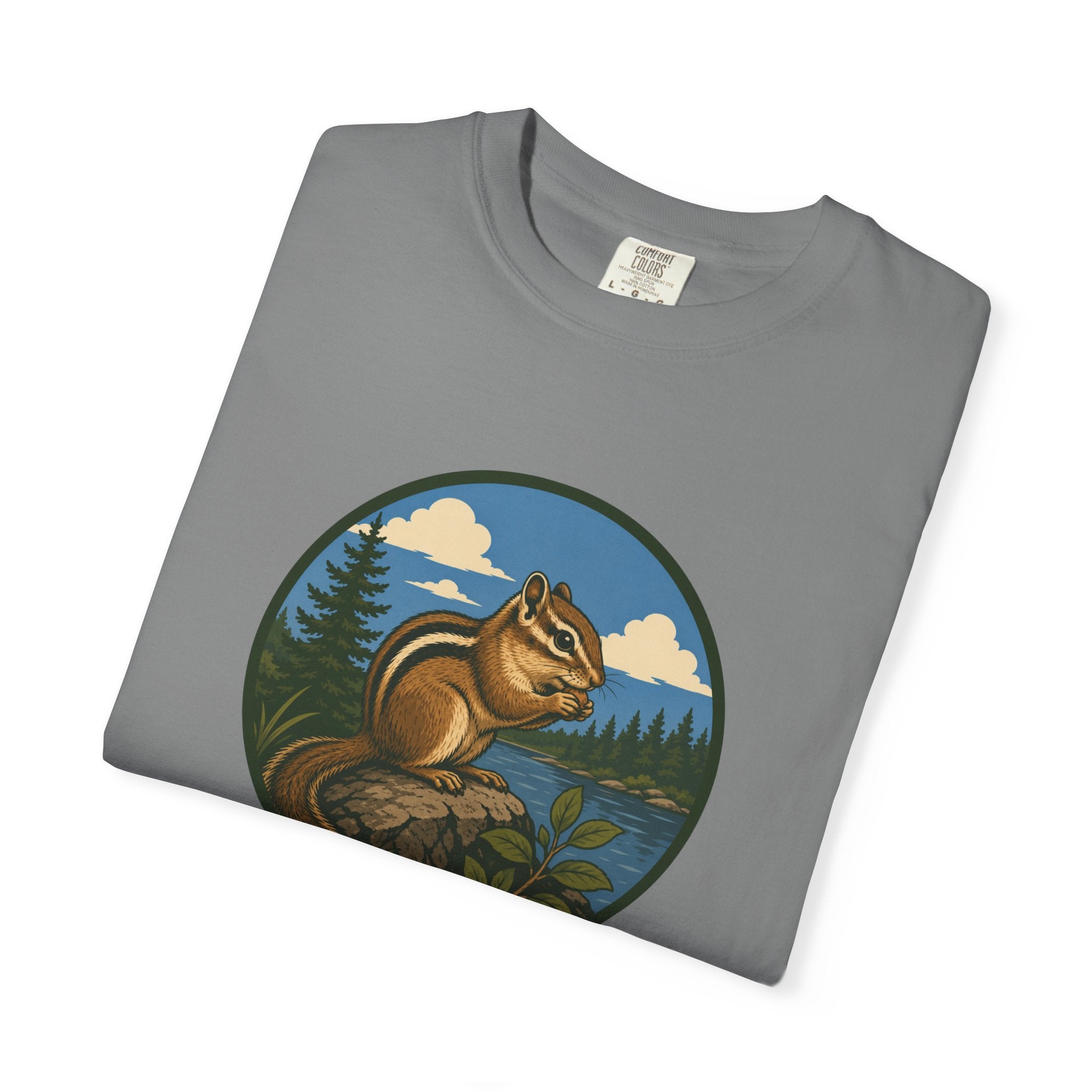 Chipmunk Nature T‑Shirt — Outdoorsy Woodland Wildlife Graphic Tee