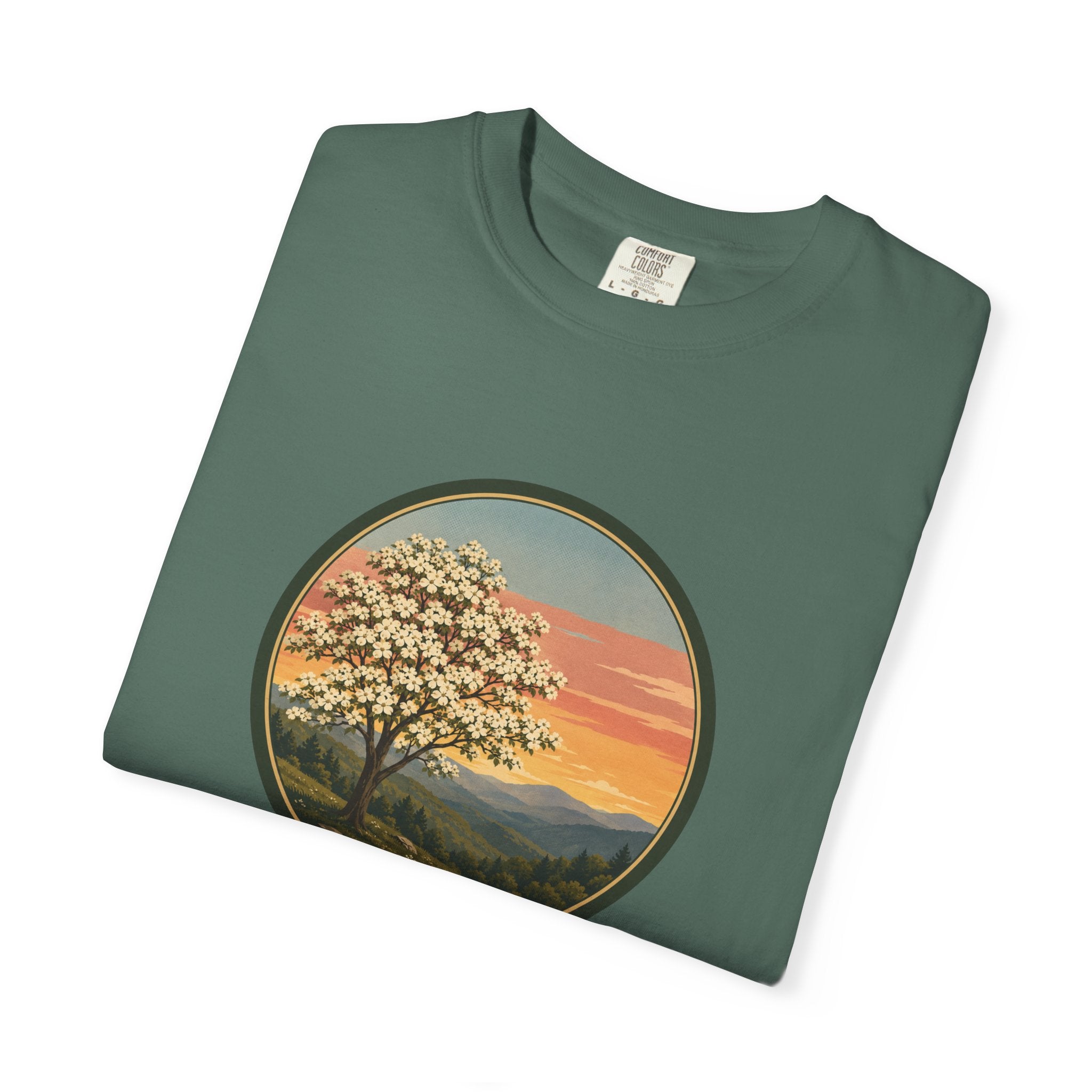 Vintage Sunset Dogwood Tree T-Shirt
