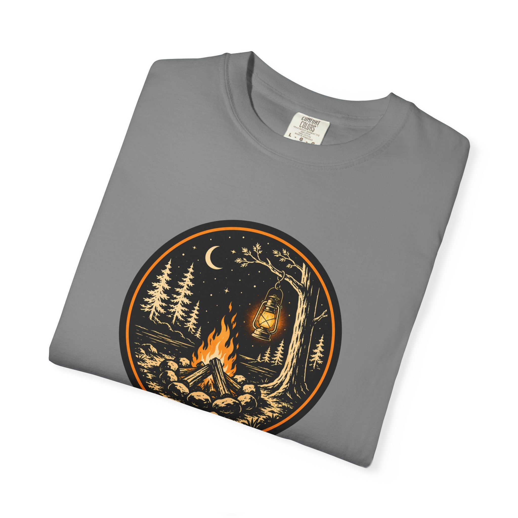 Campfire Nights Badge Unisex Garment-Dyed T-Shirt