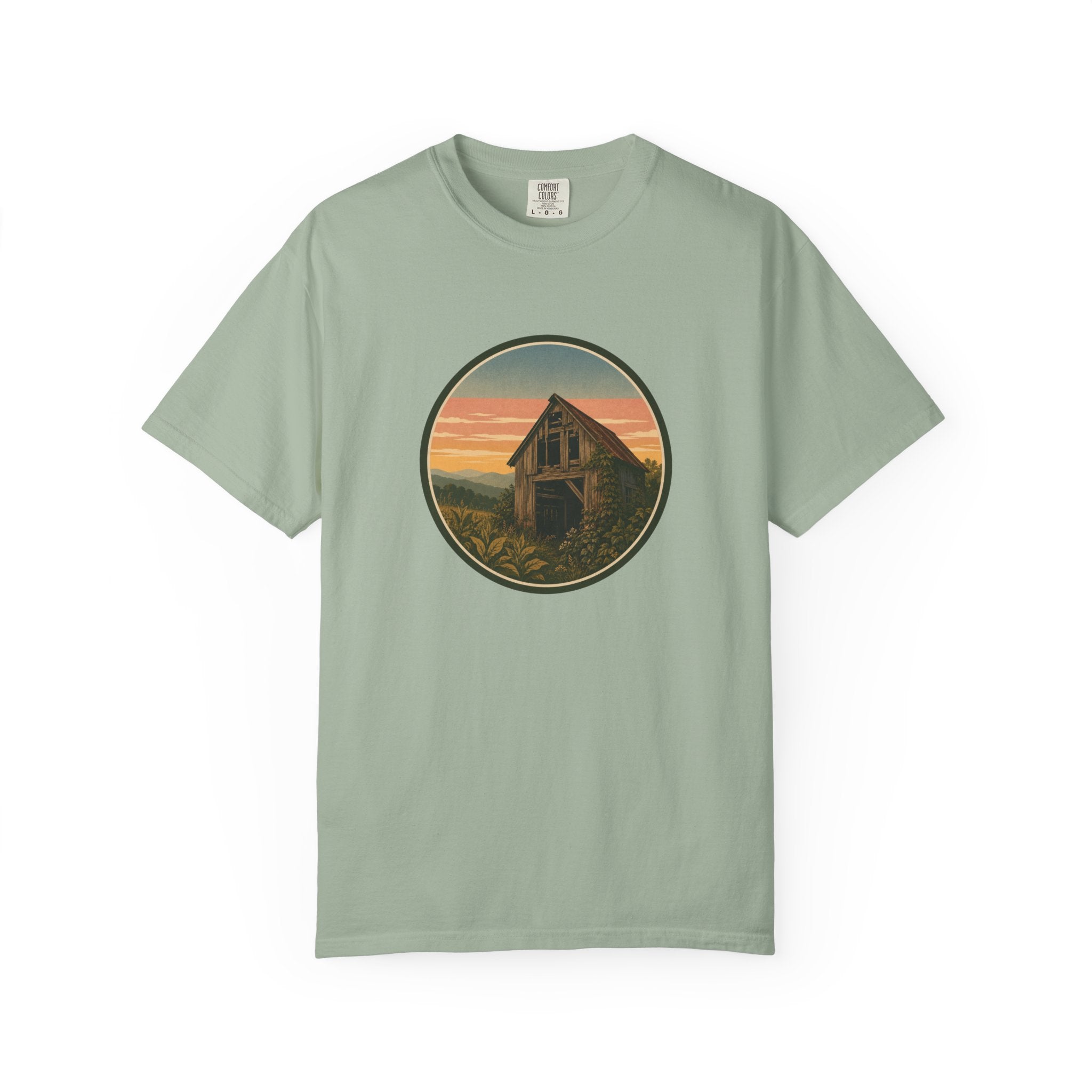 Vintage Tobacco Barn Sunset T-Shirt