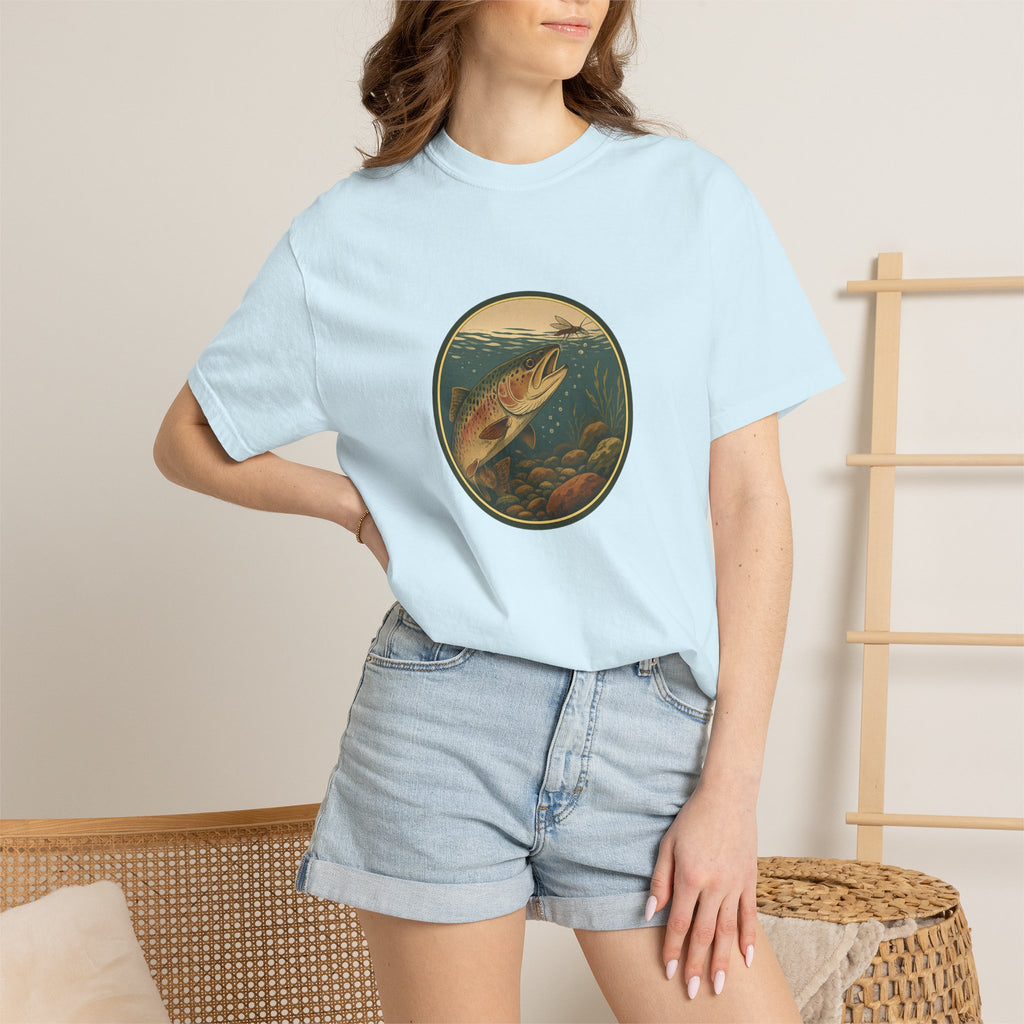 Rainbow Trout  Circle T-Shirt — Vintage Fishing Graphic Tee