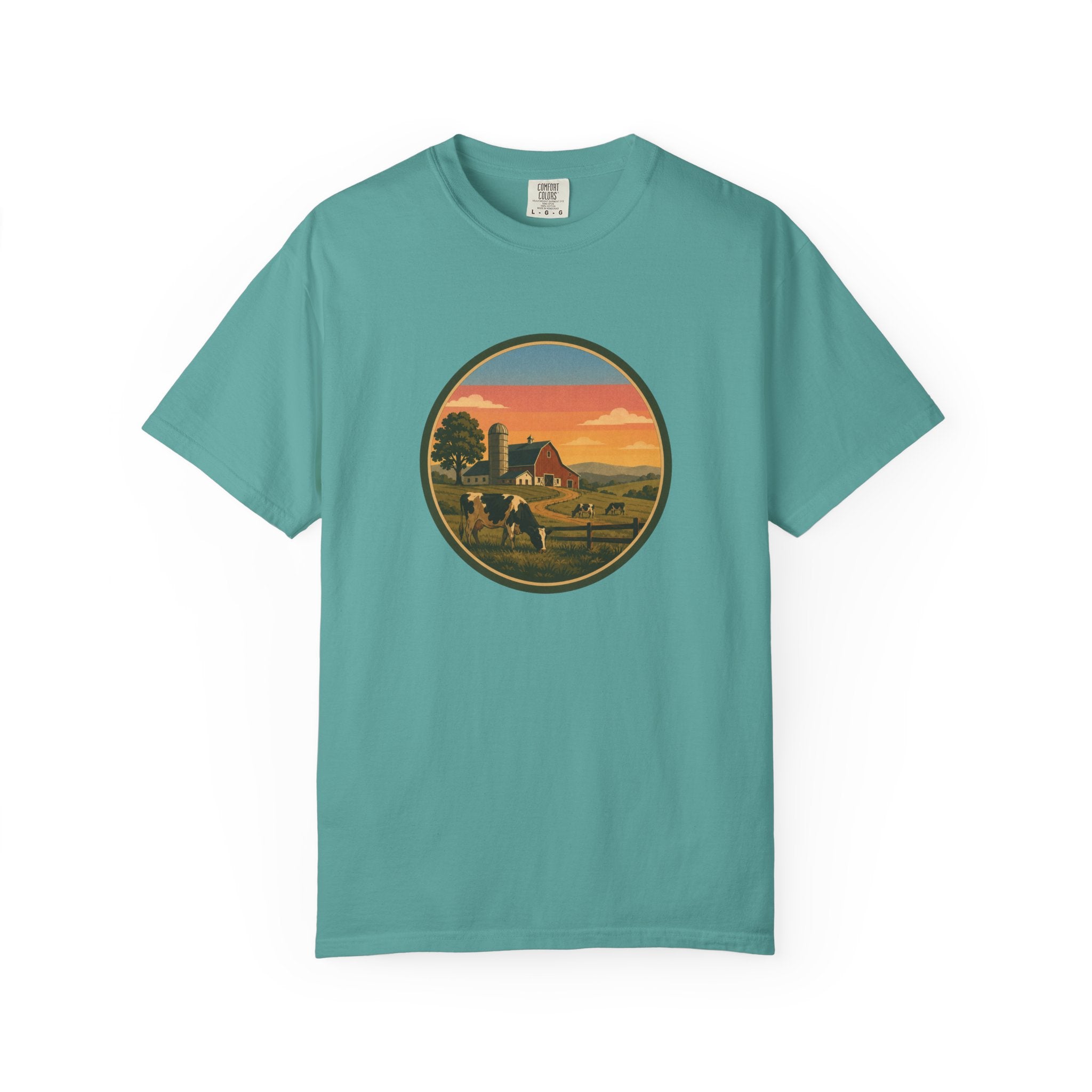 Vintage Sunset Dairy Farm T-Shirt