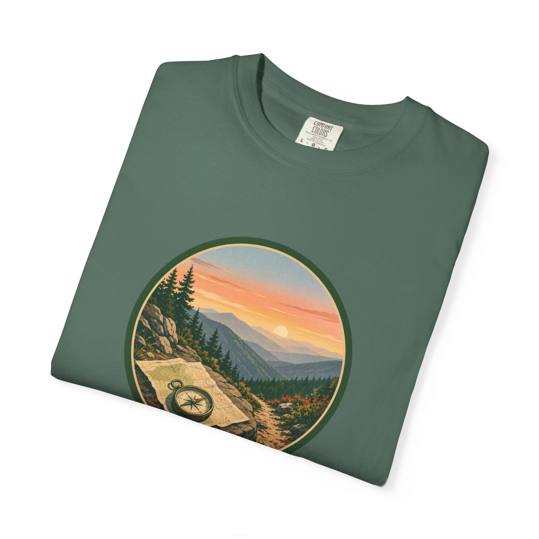 Mountain Hiking T-Shirt — Scenic Trail Vintage Nature Tee