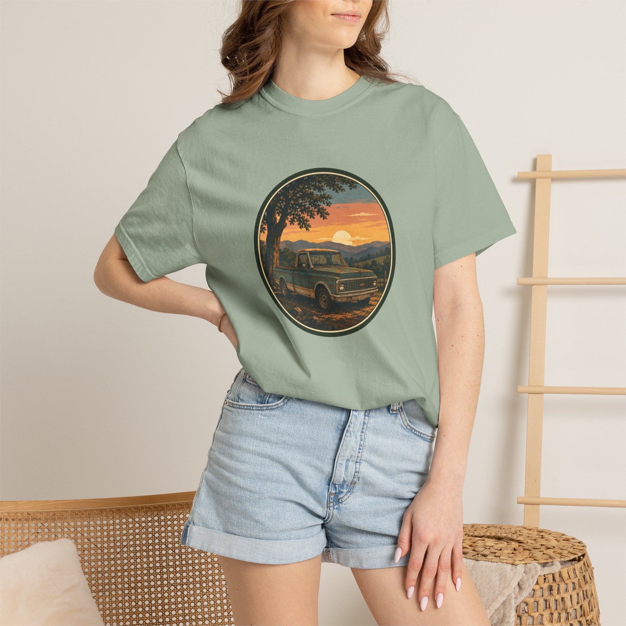 Vintage Pickup Sunset T-Shirt
