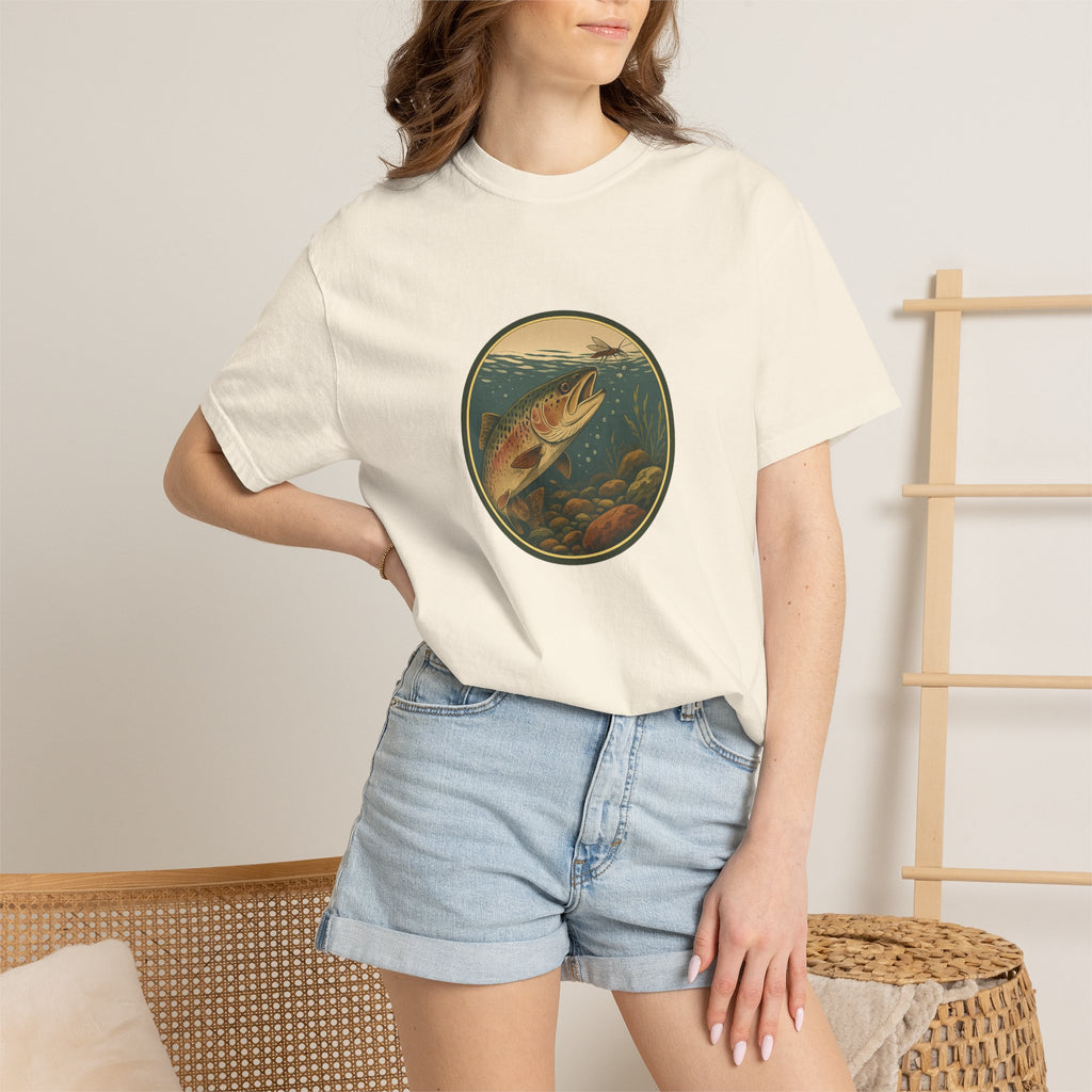 Rainbow Trout  Circle T-Shirt — Vintage Fishing Graphic Tee