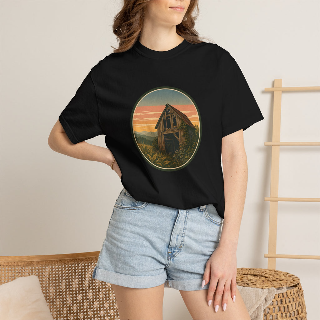 Vintage Tobacco Barn Sunset T-Shirt