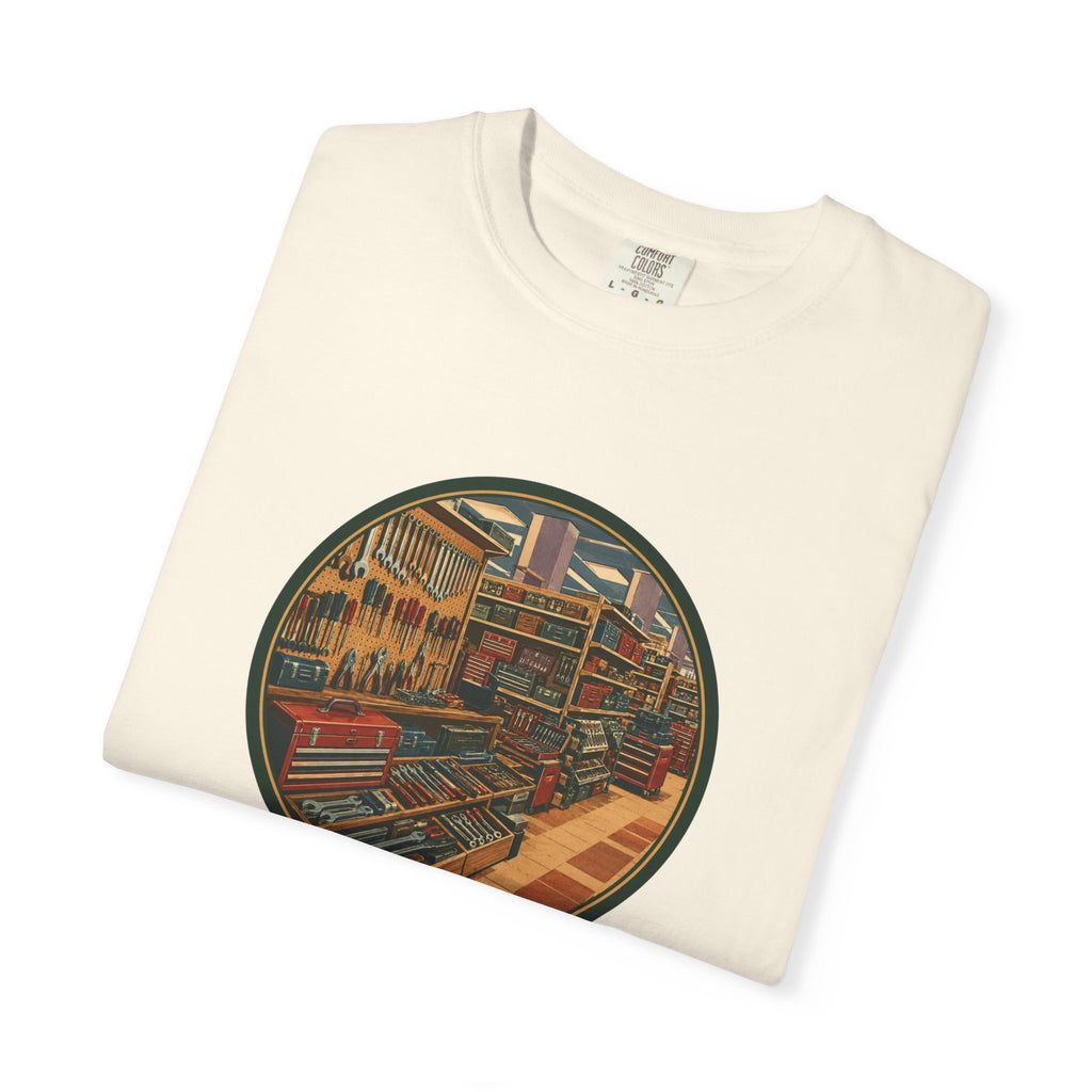 Vintage Tool Graphic T-Shirt — Remembering the Tool Department Illustration