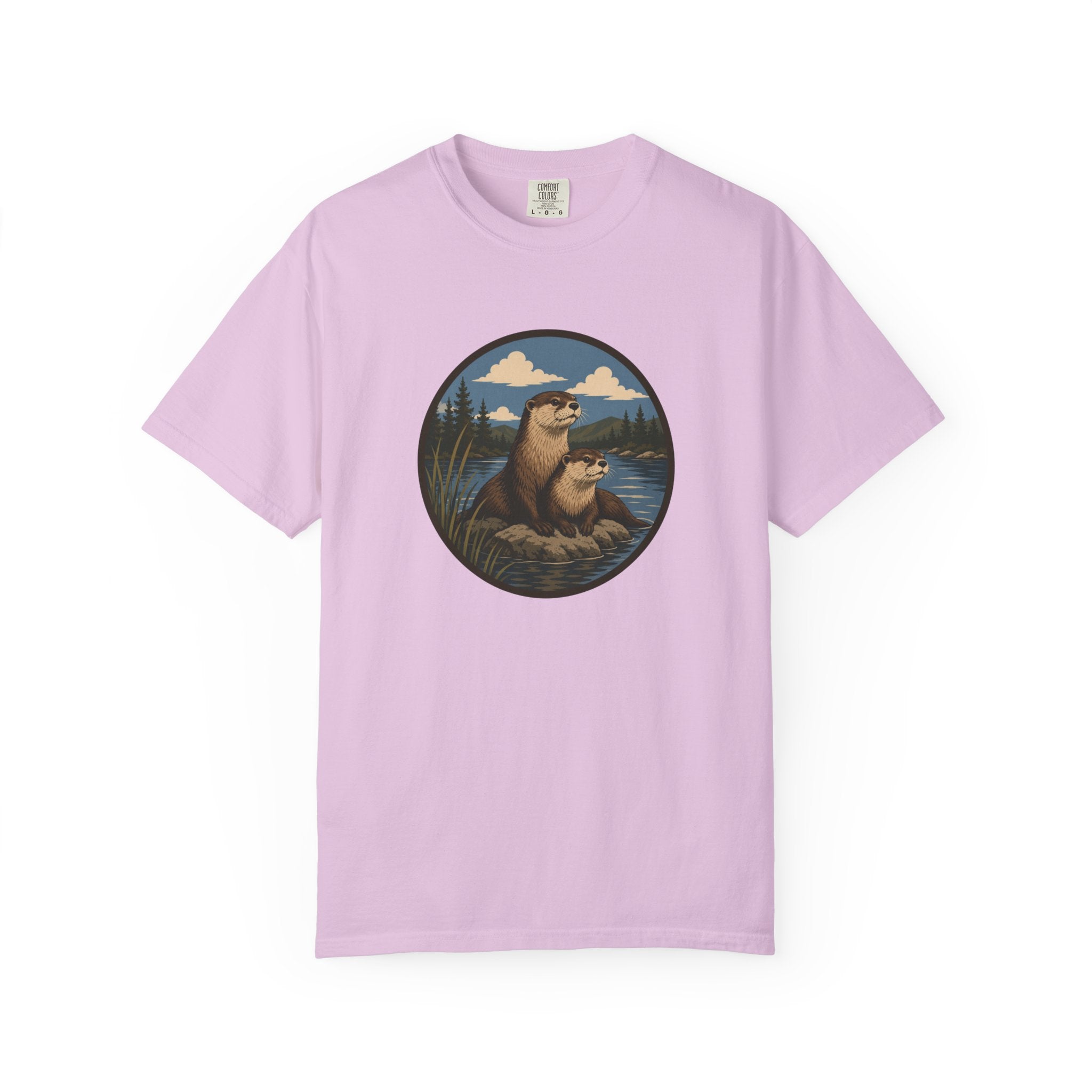 Otter & Baby Lake Scene T-Shirt