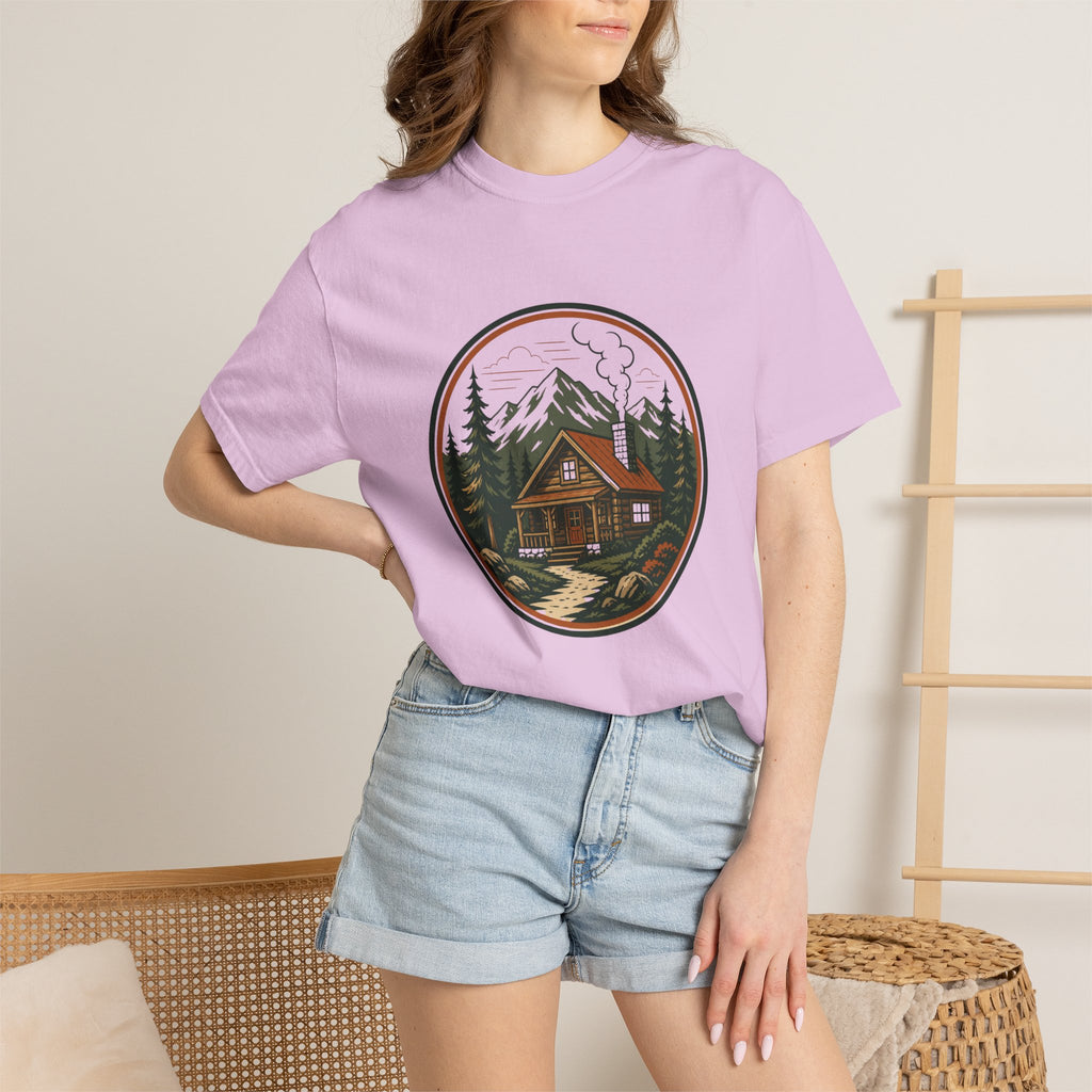 Cabin In The Woods T-Shirt — Rustic Mountain Cabin Graphic Tee
