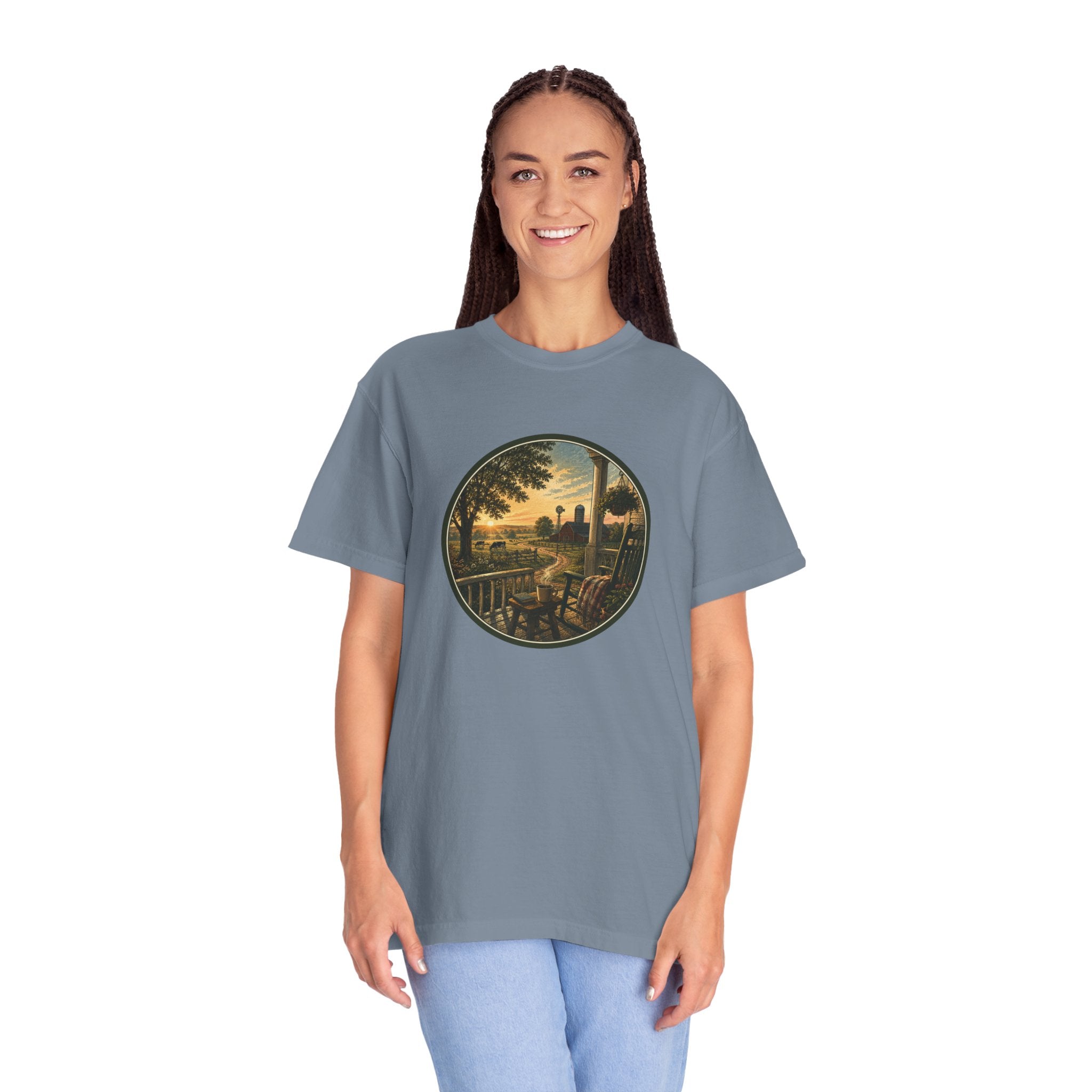 Front Porch Farmland Sunset T-Shirt