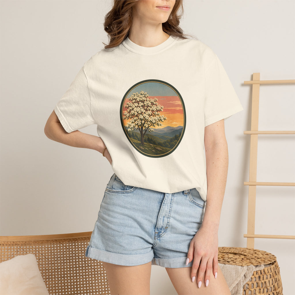 Vintage Sunset Dogwood Tree T-Shirt