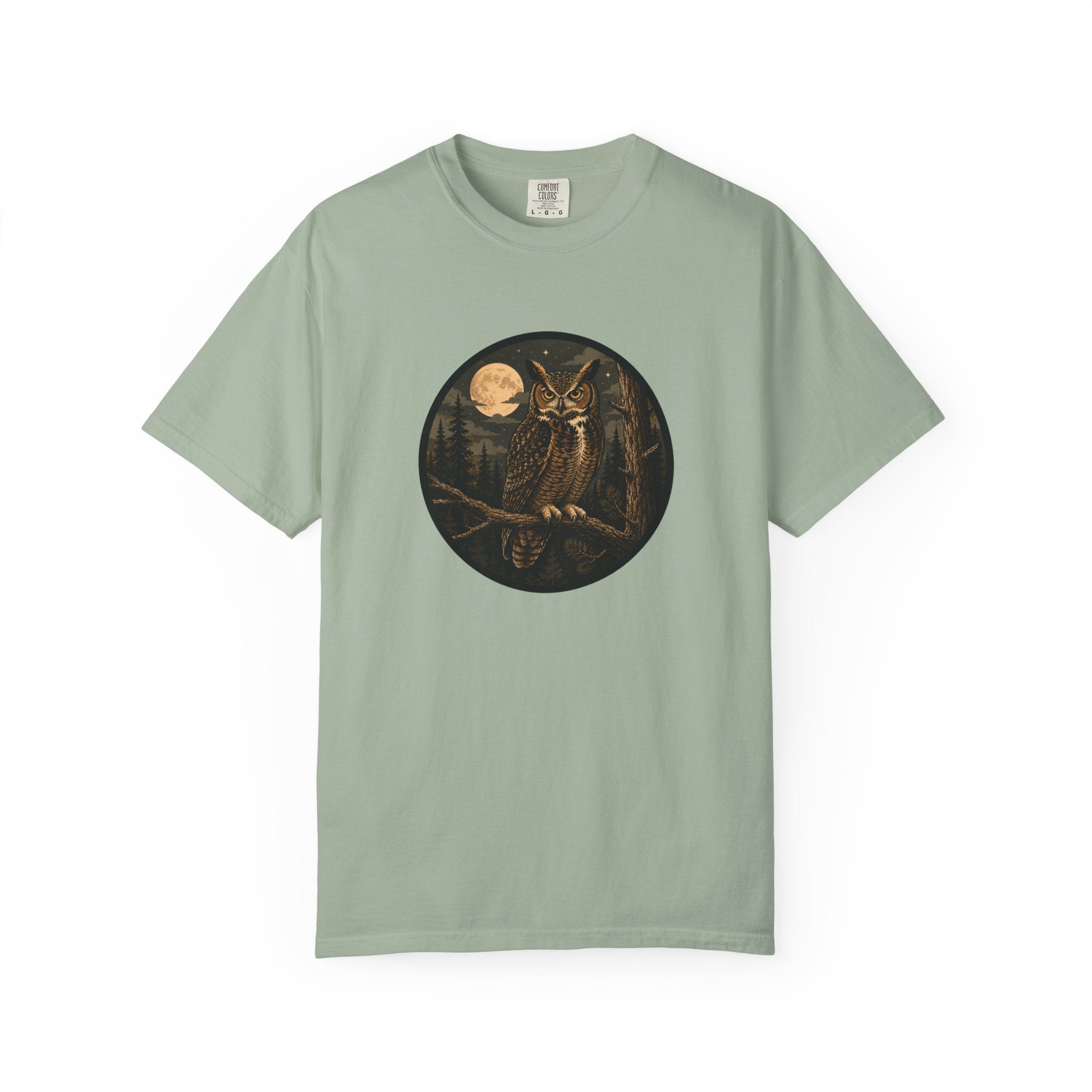 Owl Moon T-Shirt — Vintage Night Forest Graphic