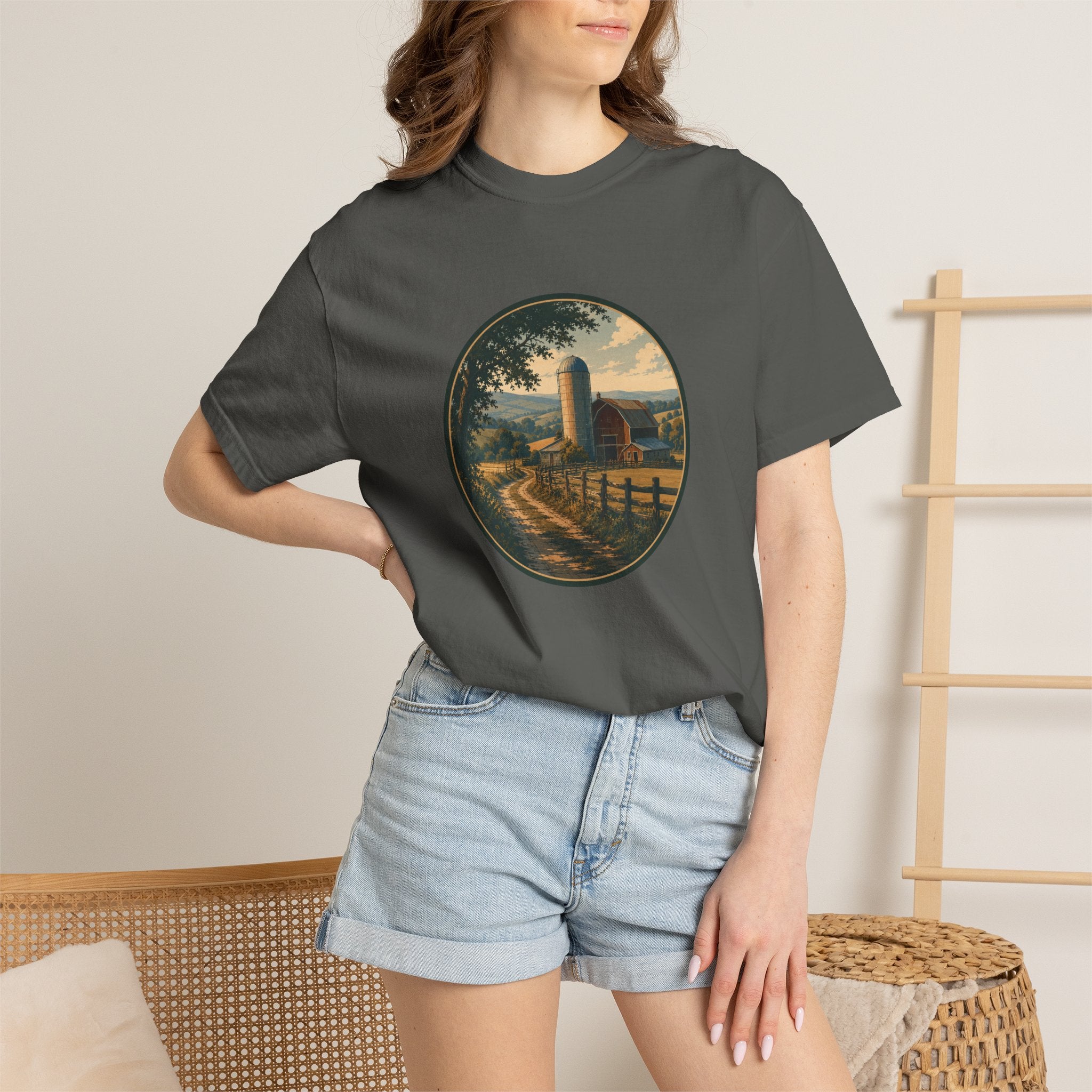 Barn and Farm Country T-Shirt - Vintage Farm Graphic