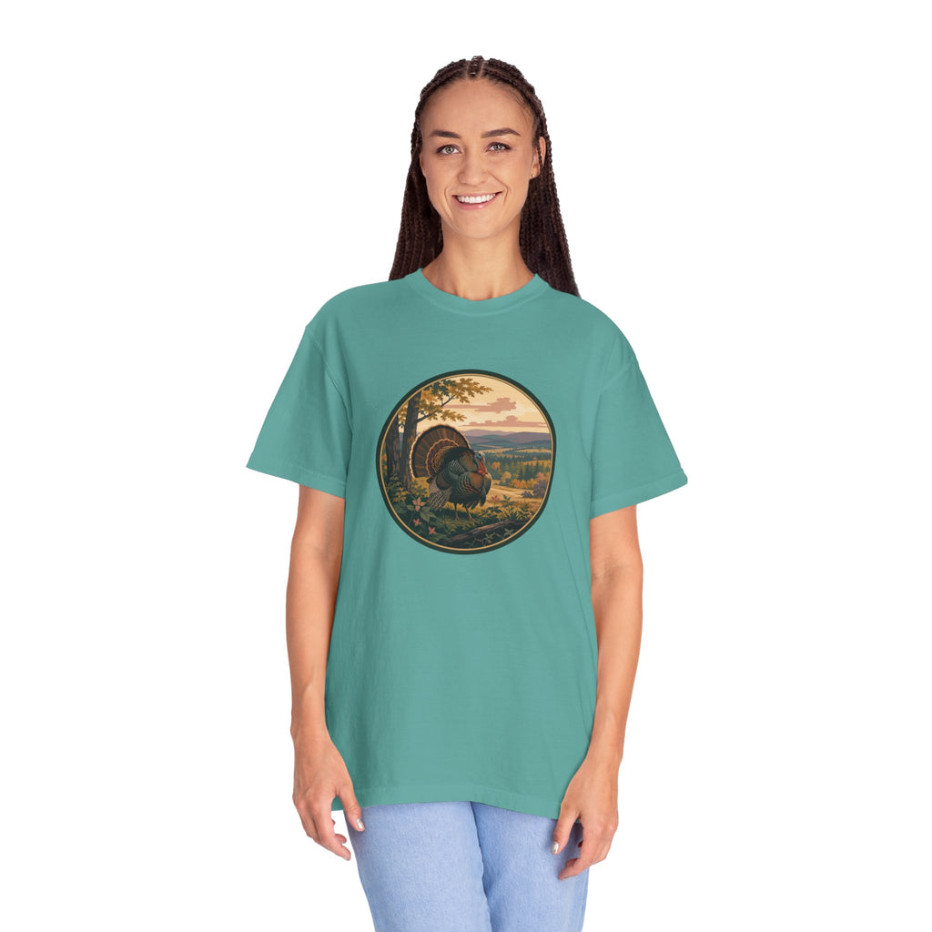 Fall Turkey T-Shirt — Vintage Wildlife Hunting Scene Tee