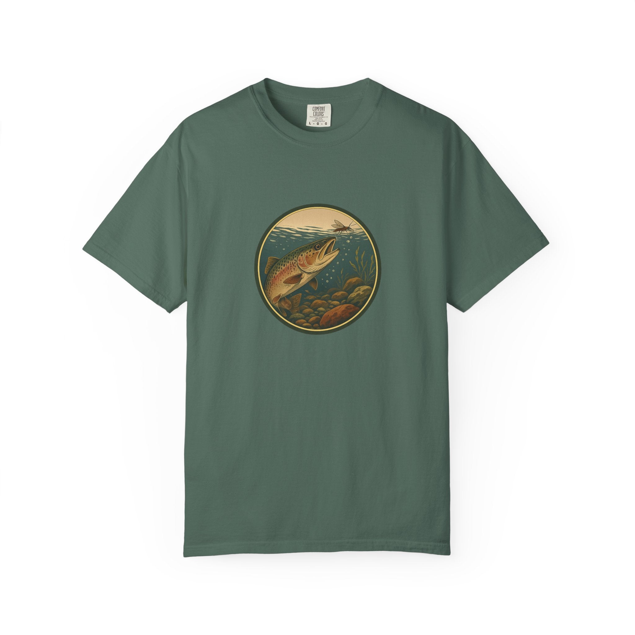 Rainbow Trout  Circle T-Shirt — Vintage Fishing Graphic Tee