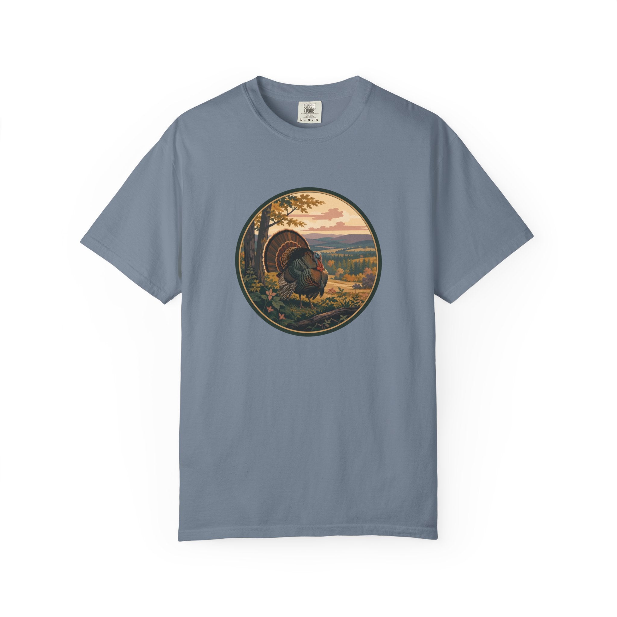 Fall Turkey T-Shirt — Vintage Wildlife Hunting Scene Tee