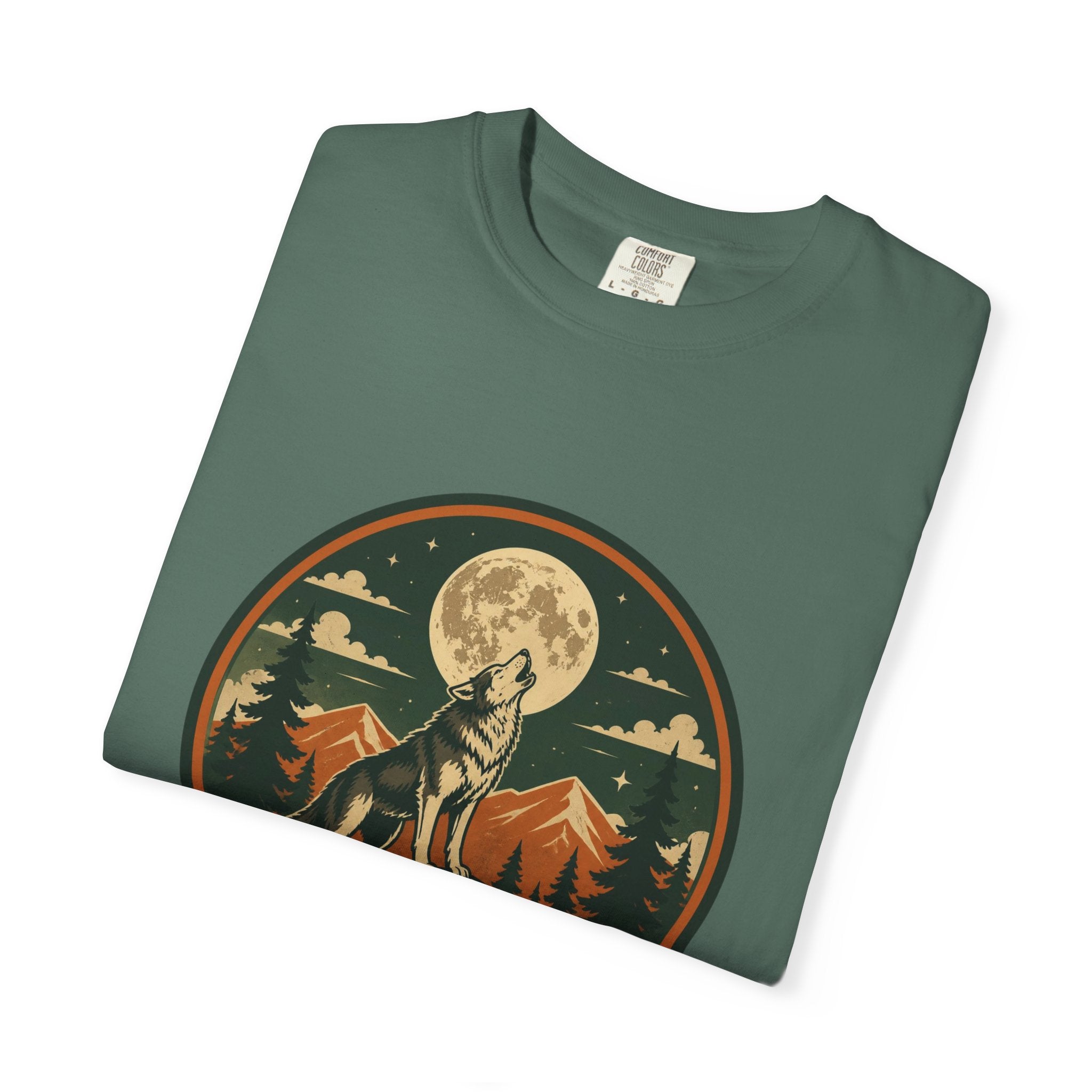 Wolf Howl T-Shirt — Vintage Moonlit Mountain Graphic Tee