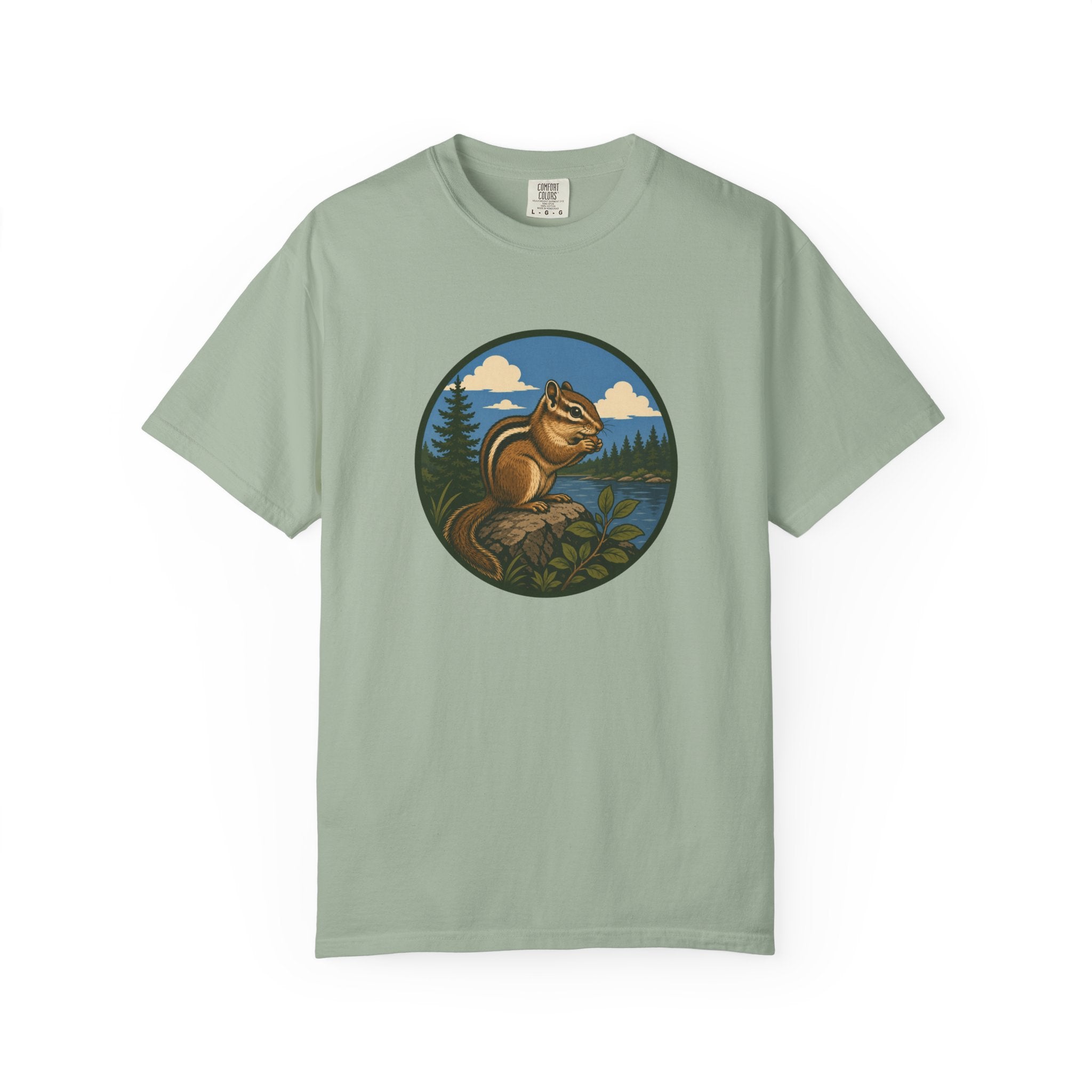 Chipmunk Nature T‑Shirt — Outdoorsy Woodland Wildlife Graphic Tee