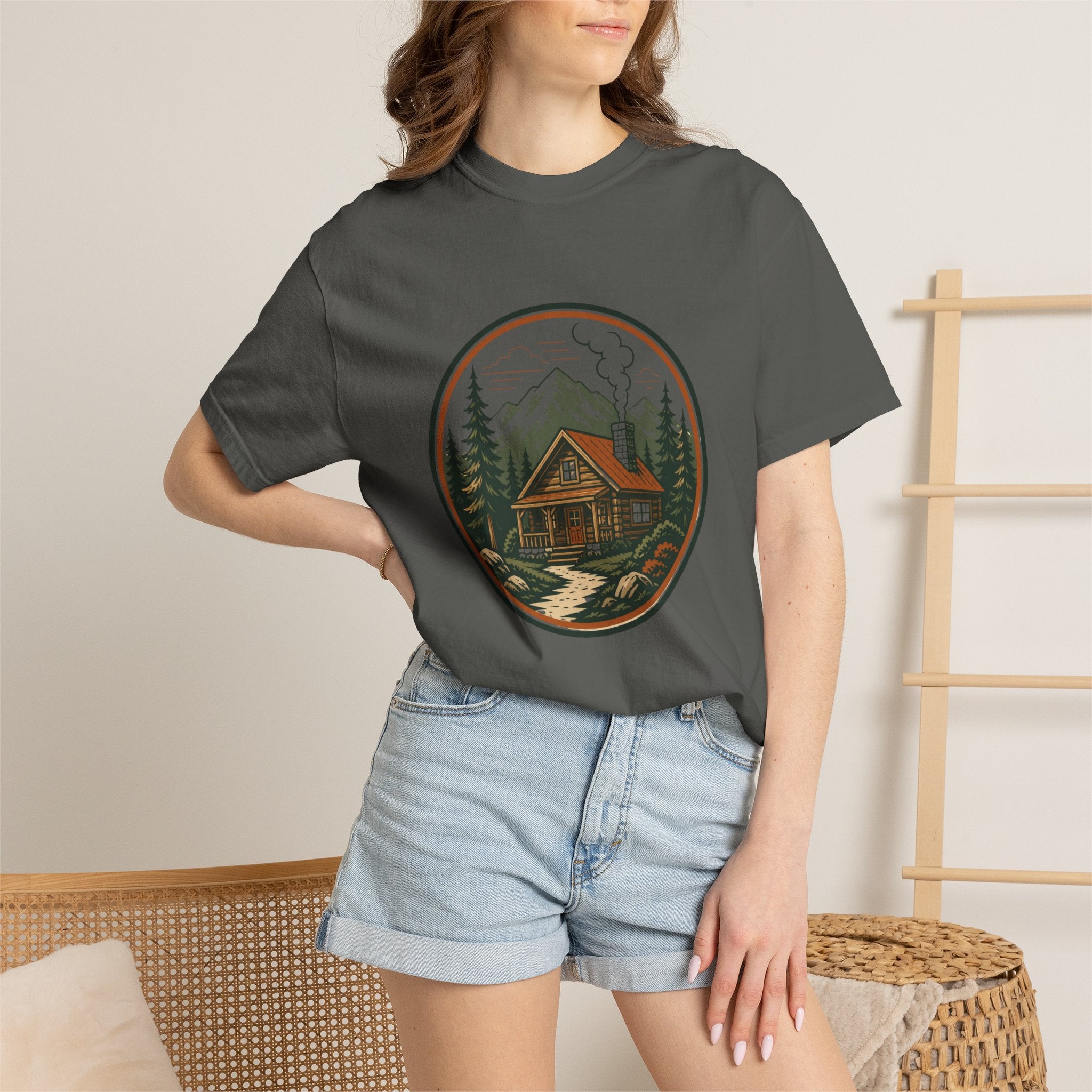 Cabin In The Woods T-Shirt — Rustic Mountain Cabin Graphic Tee