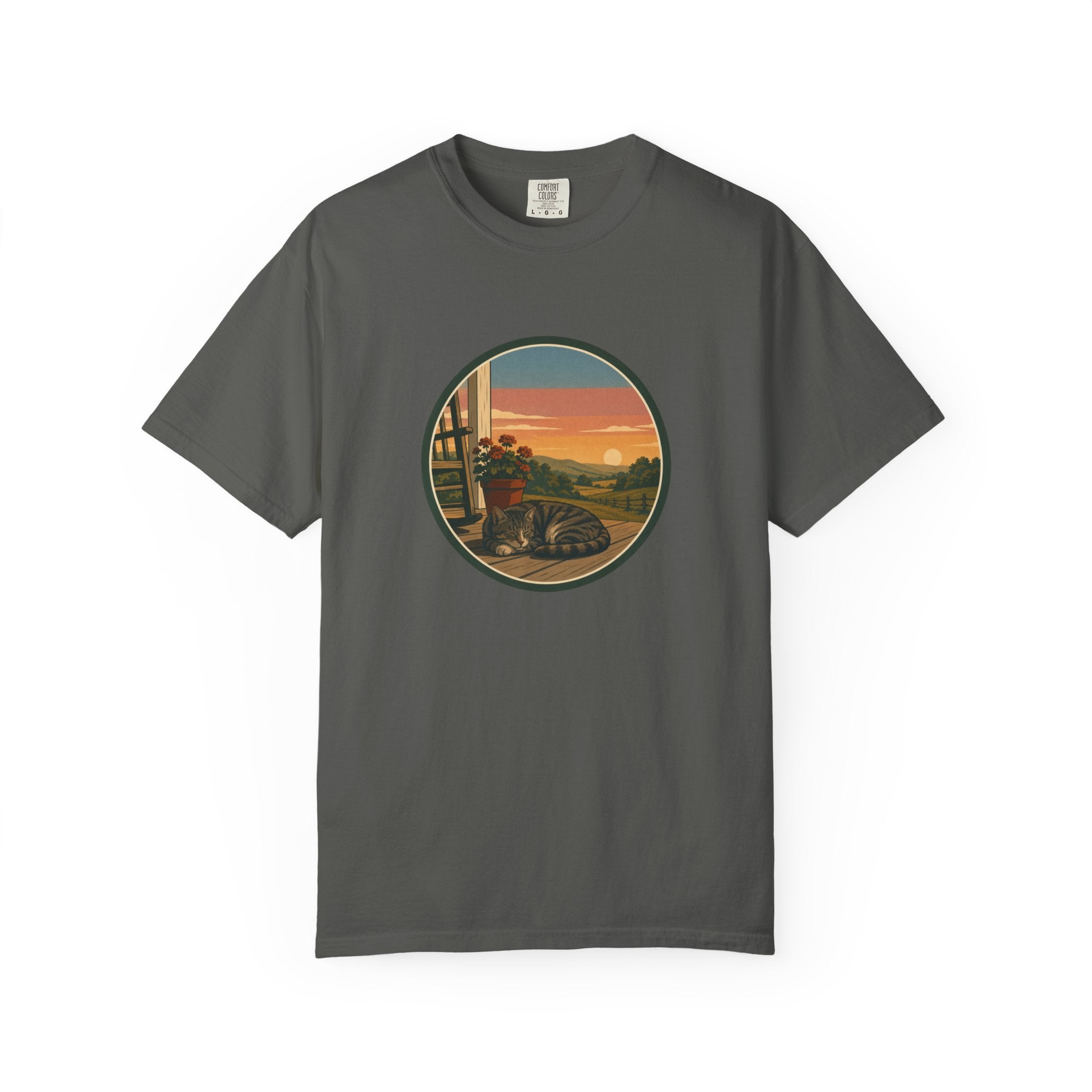 Vintage Sunset Cat Nap T-Shirt
