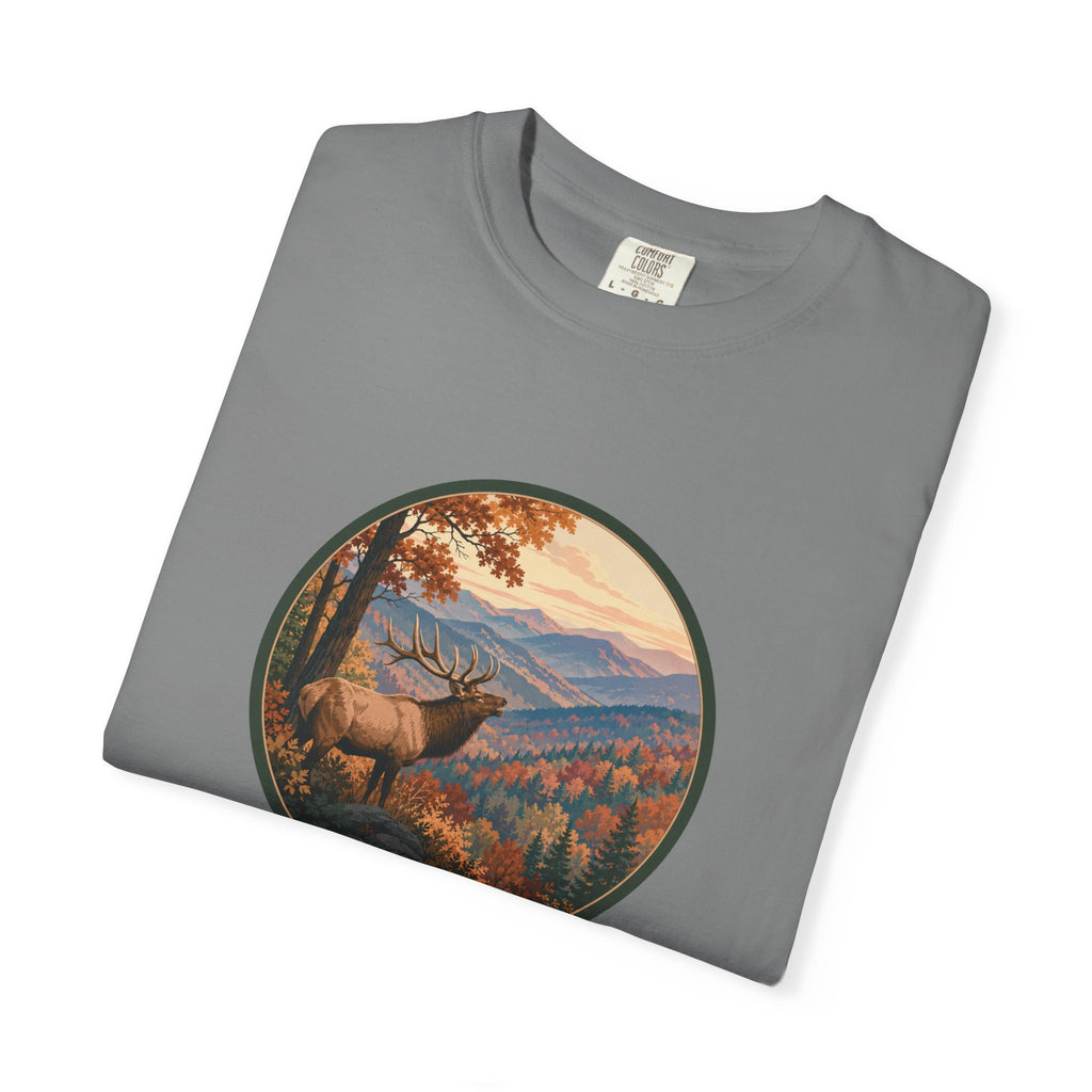 Elk Mountain Landscape T-Shirt — Scenic Wilderness Graphic Tee