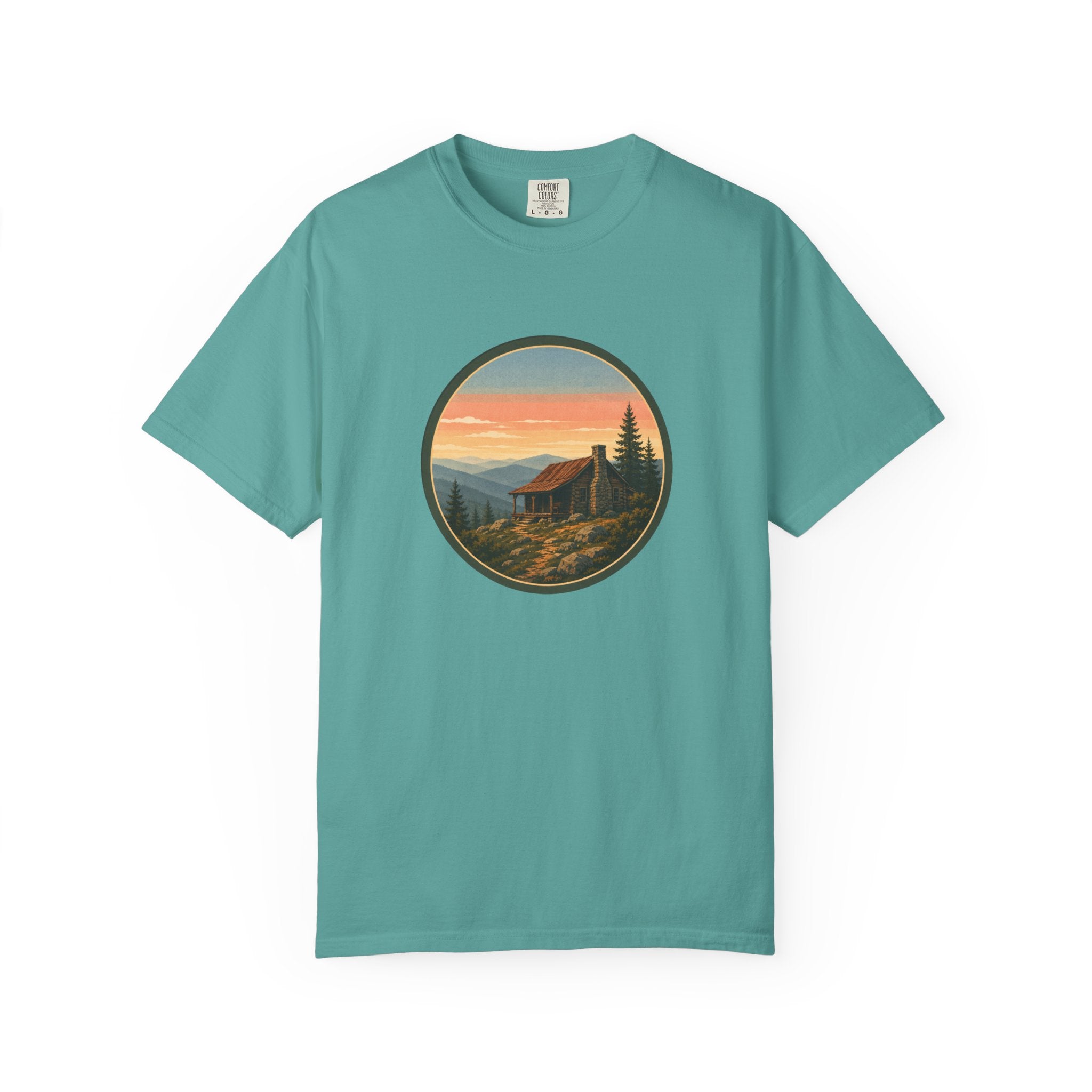 Sunset Cabin Mountain T-Shirt
