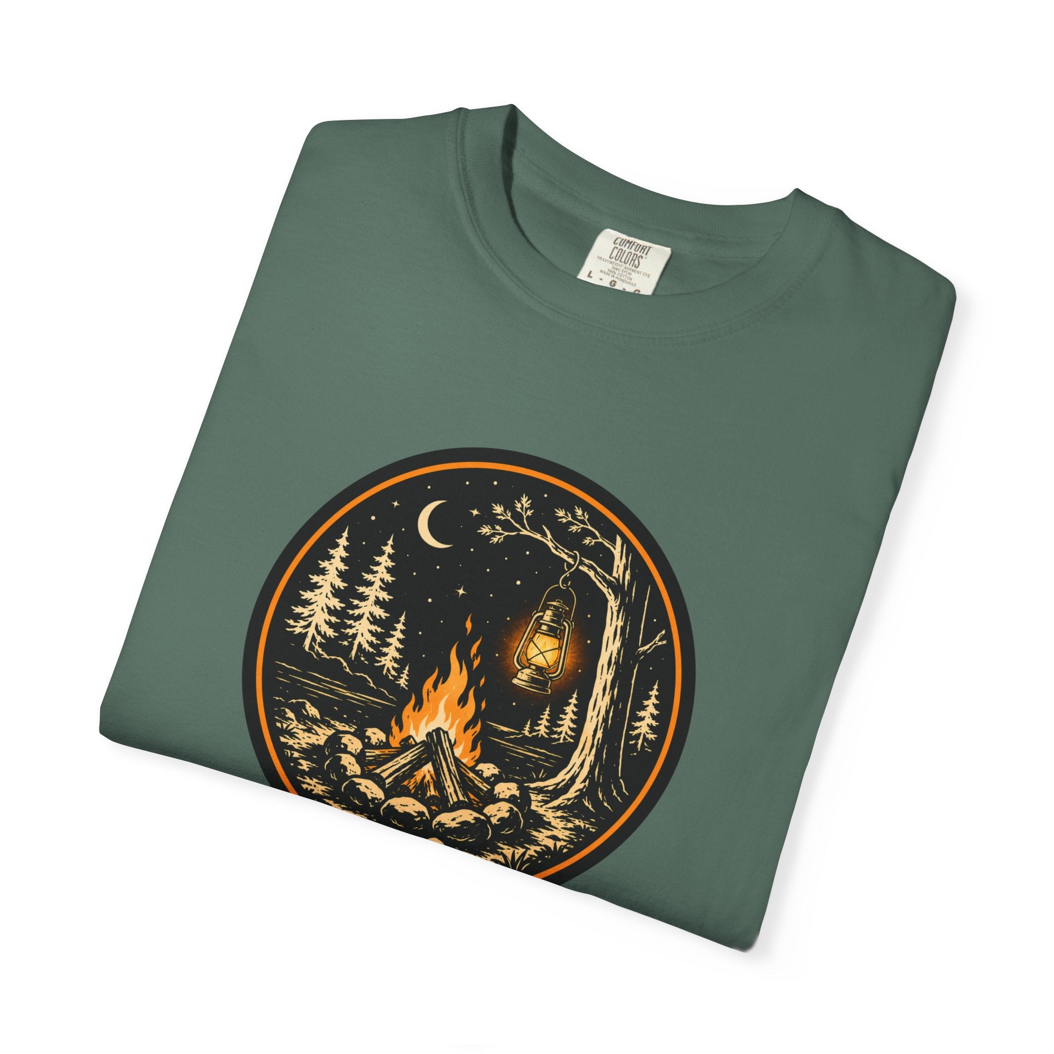 Campfire Nights Badge Unisex Garment-Dyed T-Shirt