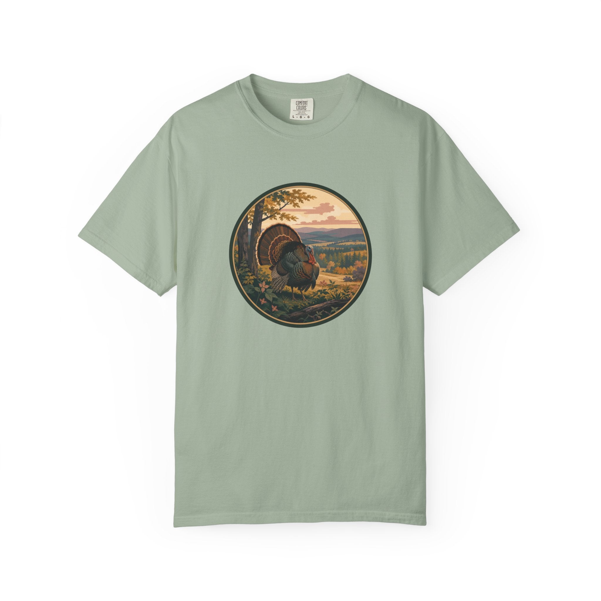 Fall Turkey T-Shirt — Vintage Wildlife Hunting Scene Tee