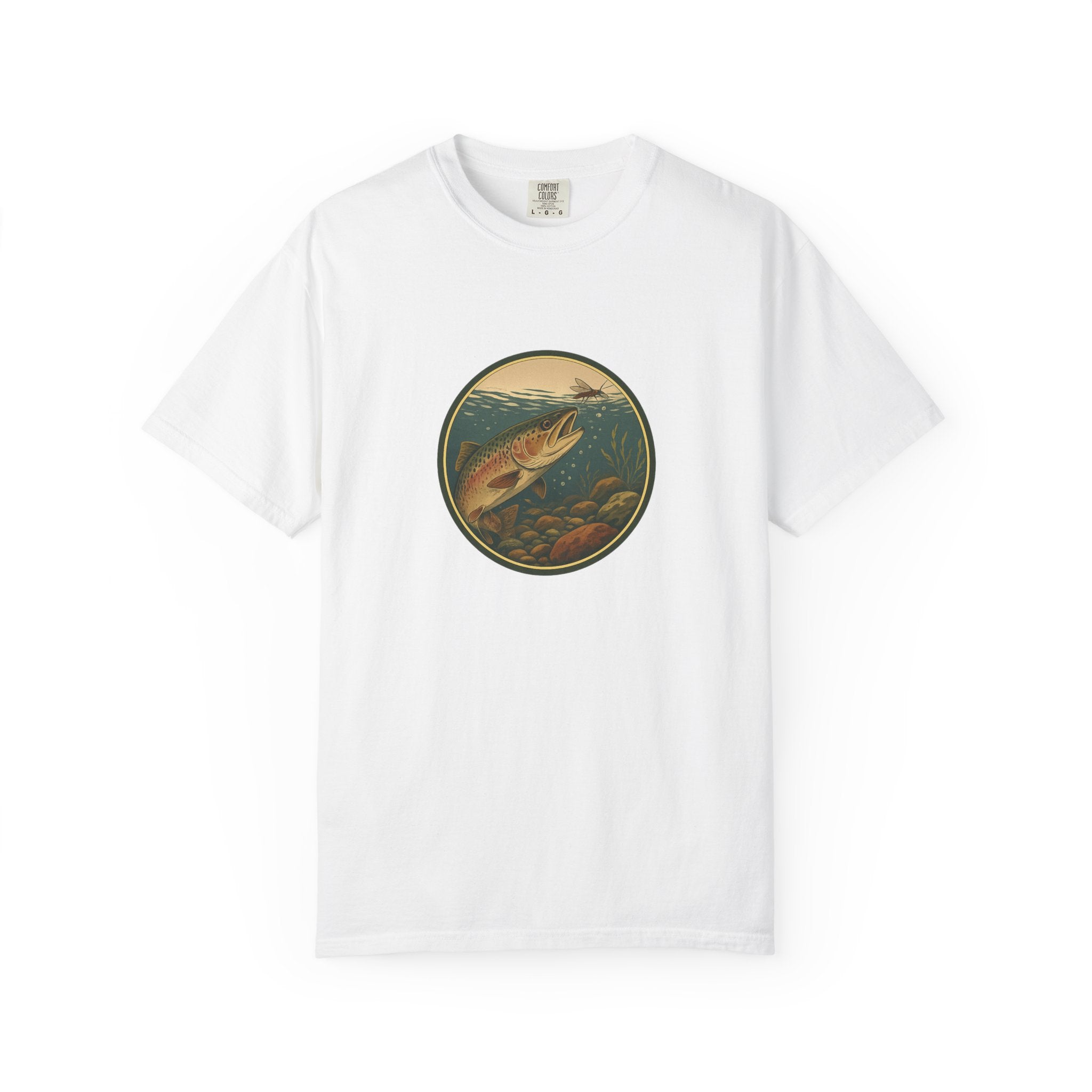 Rainbow Trout  Circle T-Shirt — Vintage Fishing Graphic Tee