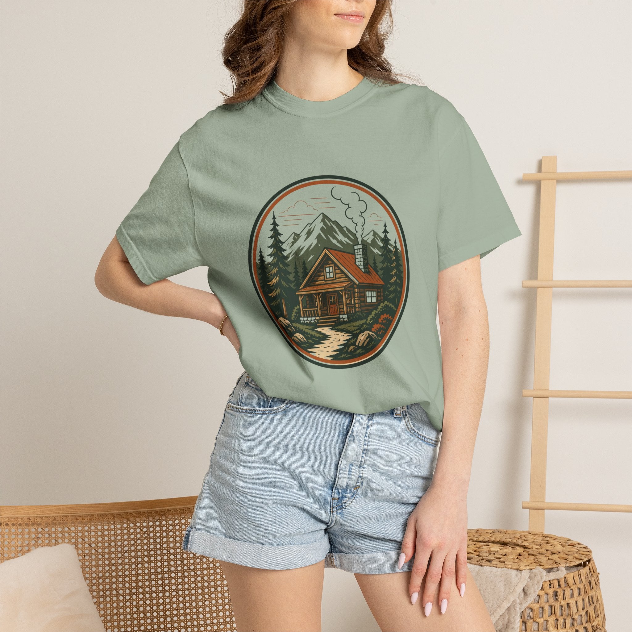 Cabin In The Woods T-Shirt — Rustic Mountain Cabin Graphic Tee