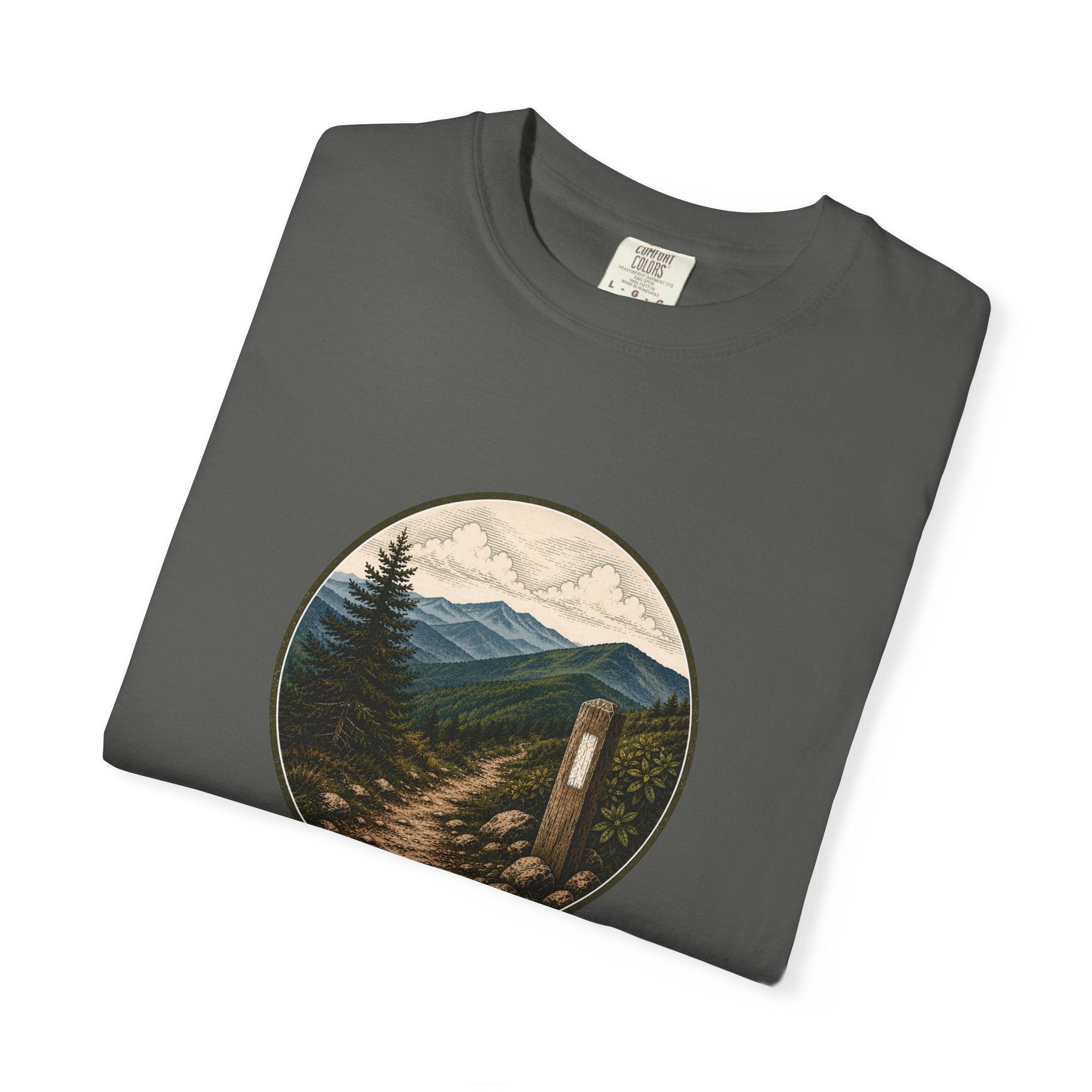 Trailside Scenic T-Shirt — Mountain Path Graphic