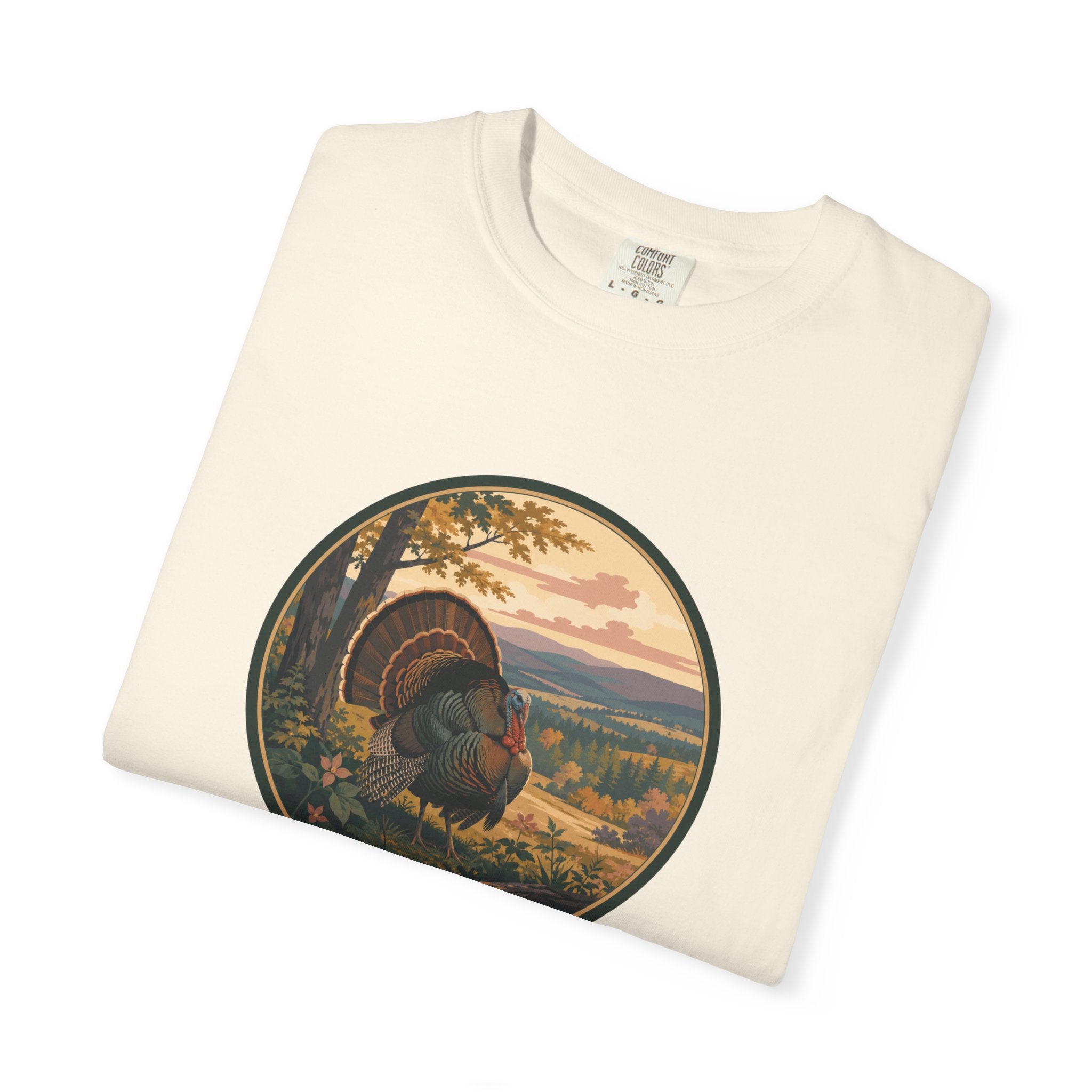 Fall Turkey T-Shirt — Vintage Wildlife Hunting Scene Tee