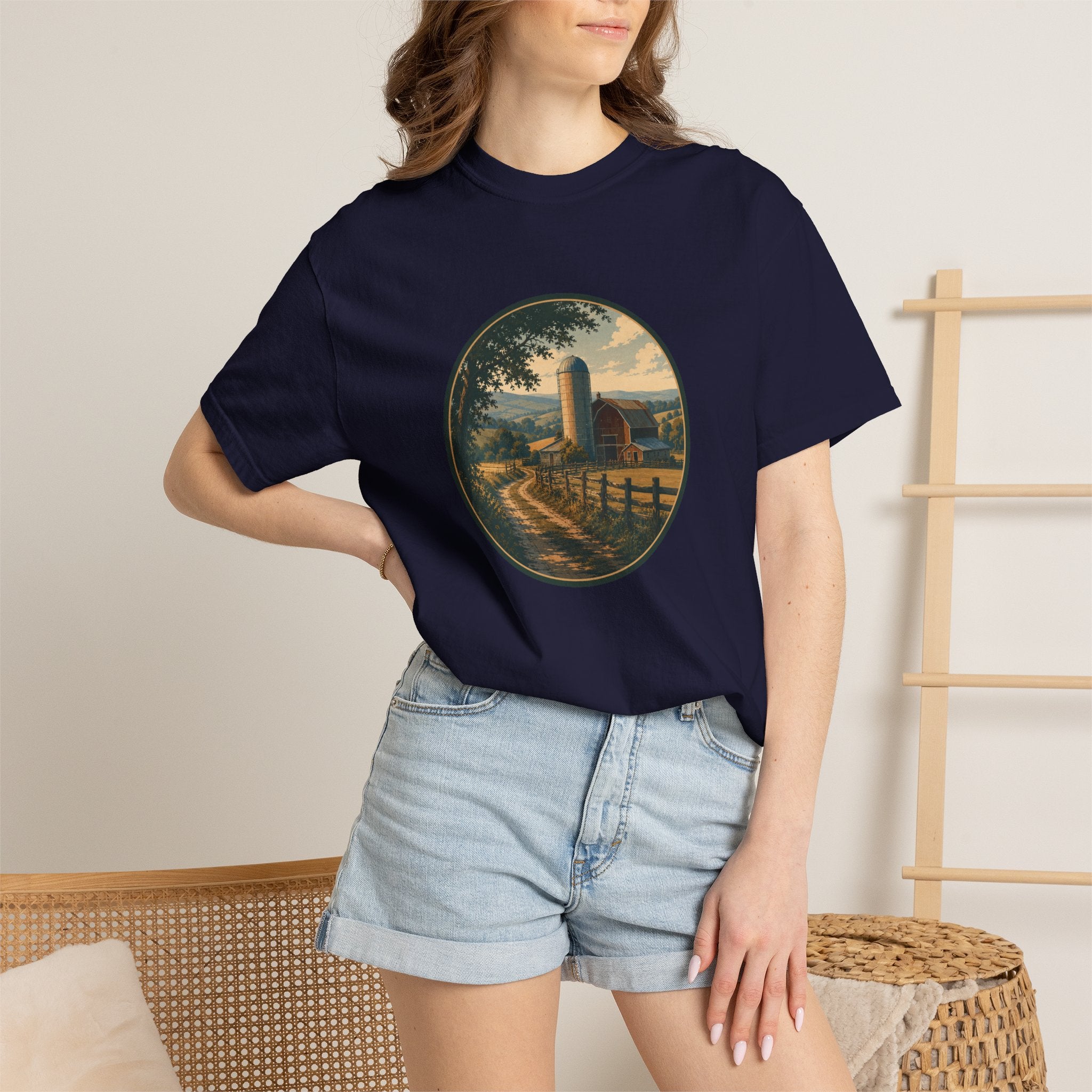 Barn and Farm Country T-Shirt - Vintage Farm Graphic