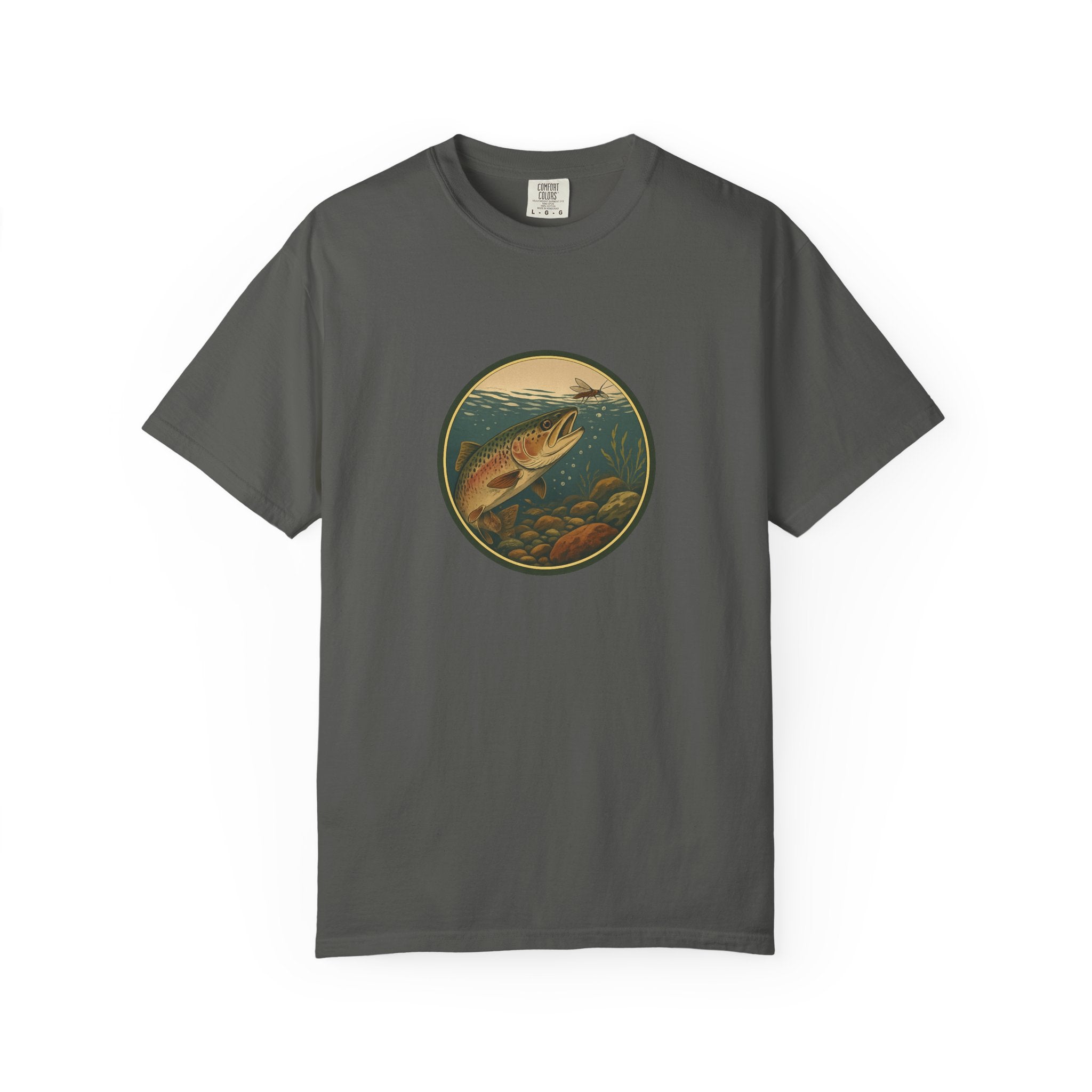 Rainbow Trout  Circle T-Shirt — Vintage Fishing Graphic Tee