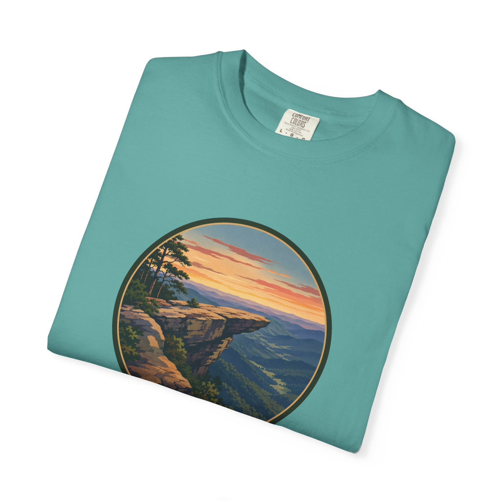 Nature Sunset Cliff T-Shirt - Blue Ridge Mountains Tee